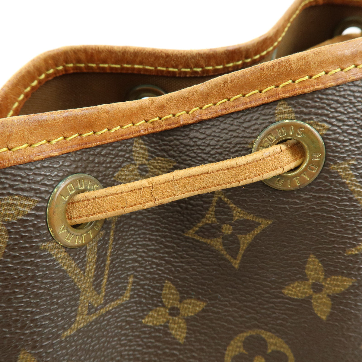 Louis Vuitton Monogram Canvas Petit Noe Shoulder Bag Brown M42226