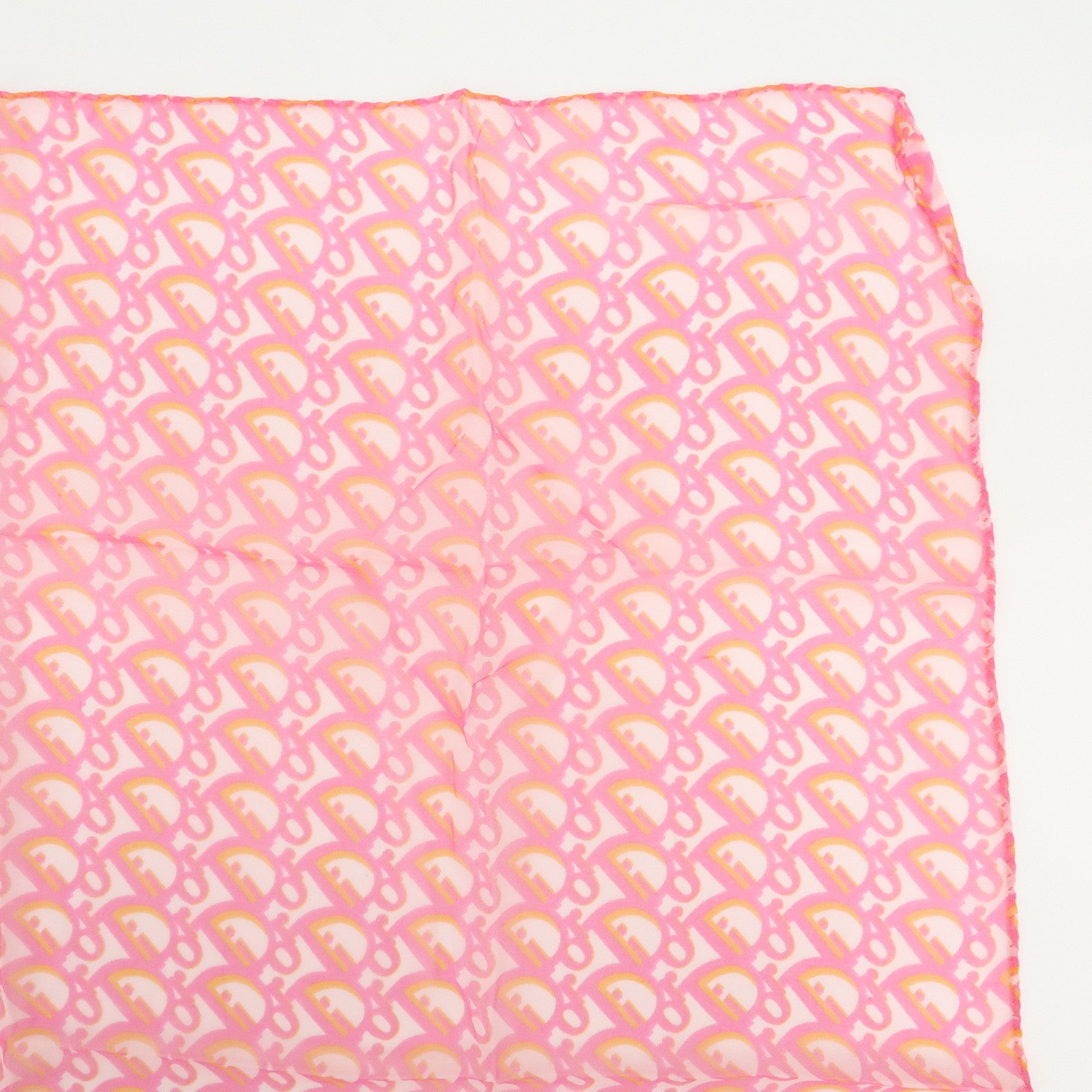Christian Dior Trotter Silk 100% Scarf Handkerchief Pink