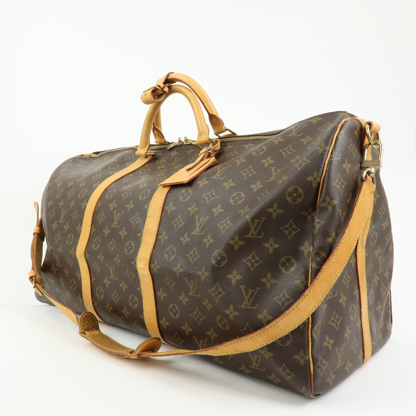 Louis Vuitton Monogram Keep All Bandouliere 60 Bag Brown M41412