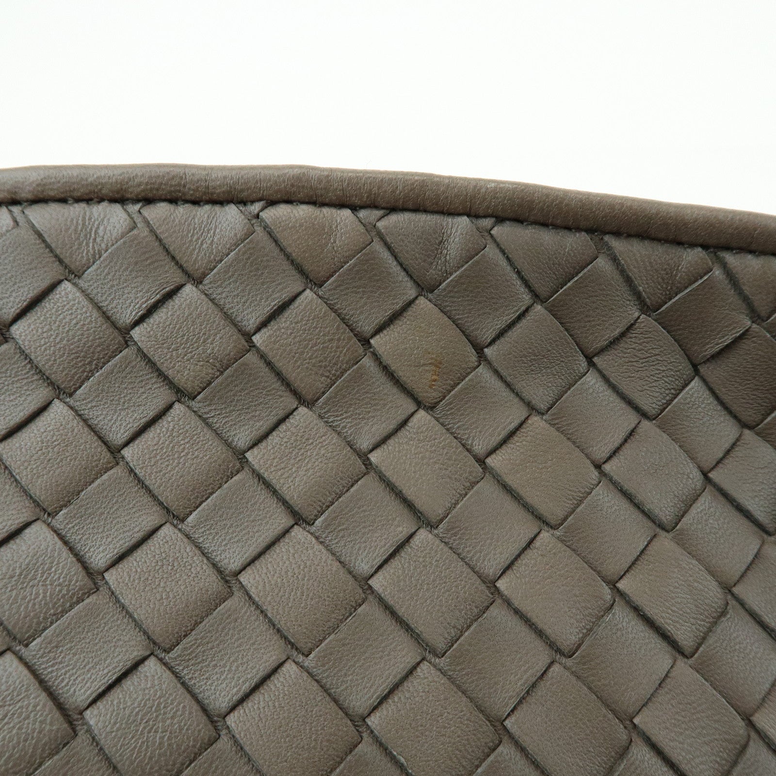 BOTTEGA VENETA Intrecciato Nodini Leather Shoulder Bag Brown