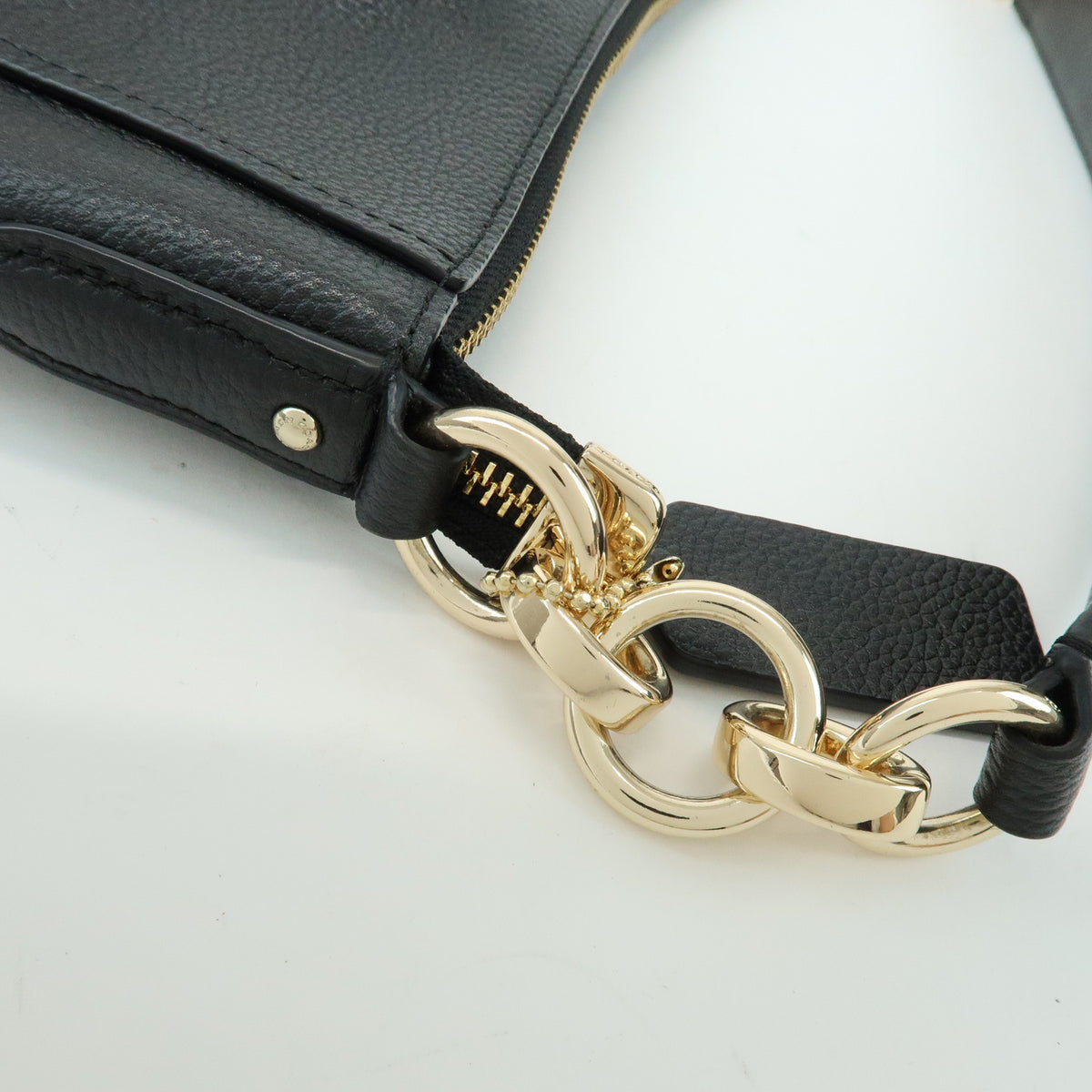 COACH Chelsea Hobo 32 Leather Shoulder Bag Hand Bag Black