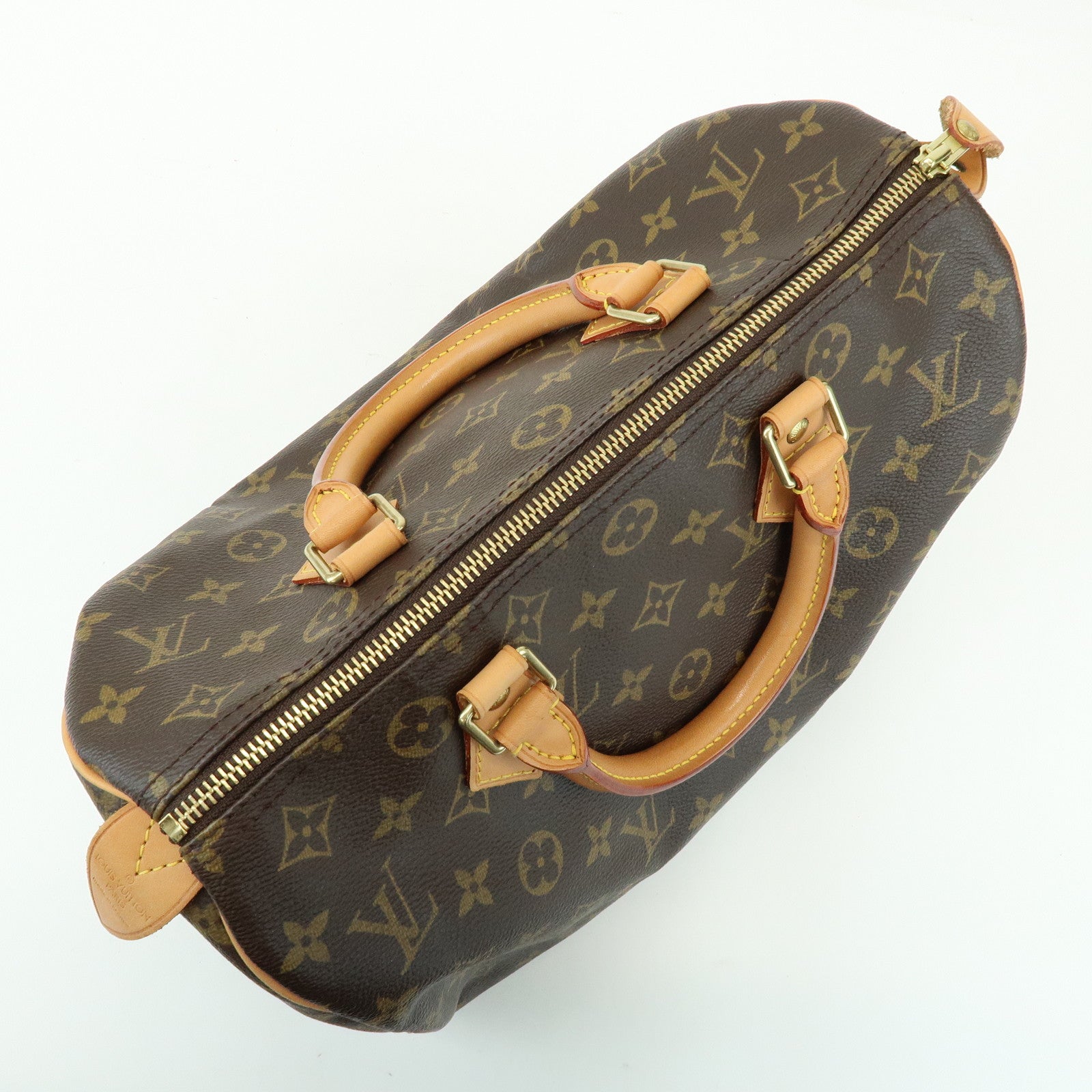 Louis Vuitton Monogram Speedy 30 Boston Bag Hand Bag Brown M41526
