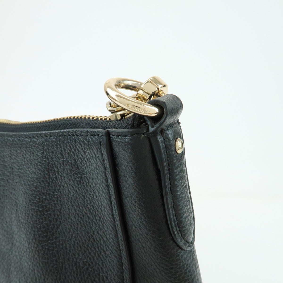 COACH Chelsea Hobo 32 Leather Shoulder Bag Hand Bag Black