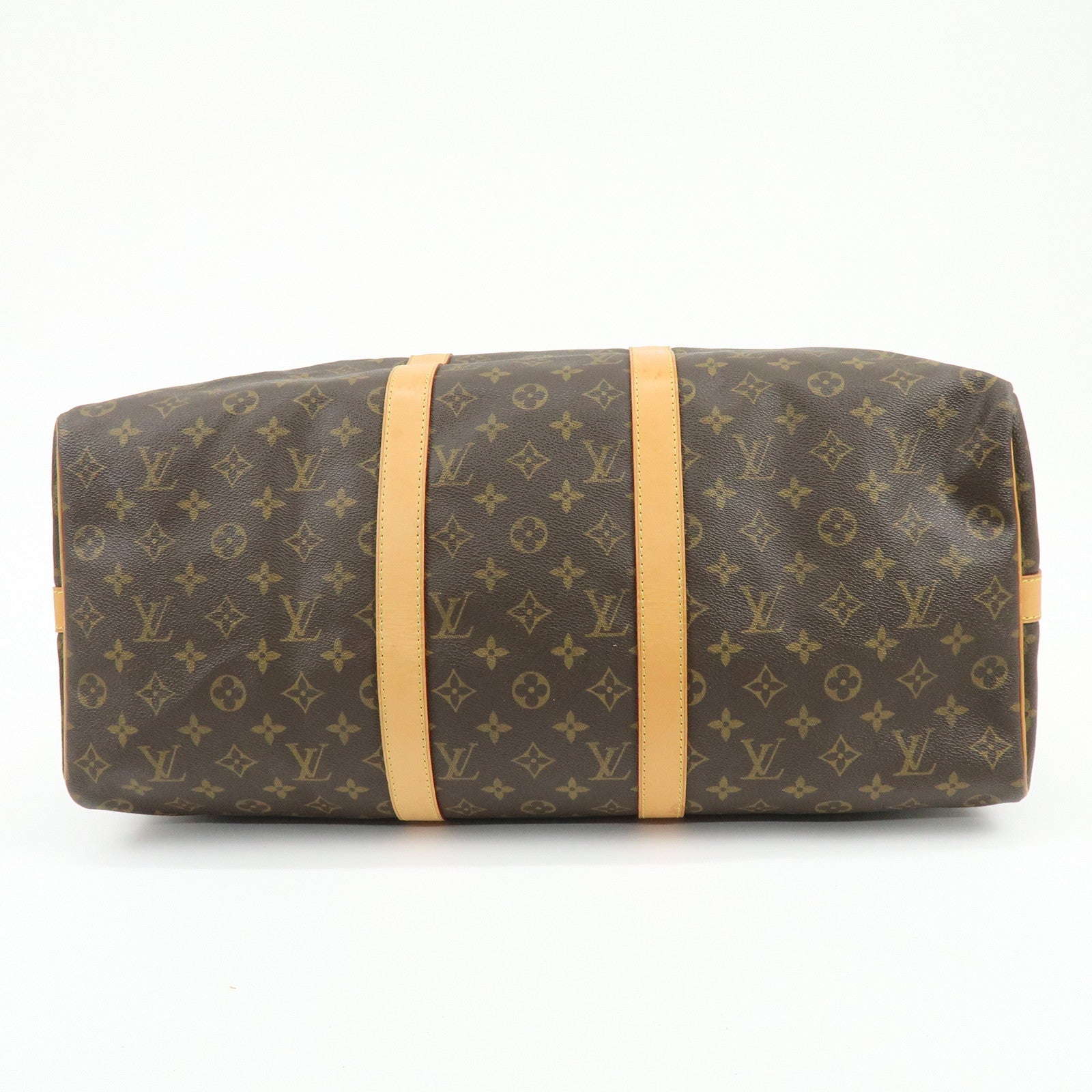 Louis Vuitton Monogram Keep All Bandouliere 50 Boston Bag Brown M41416