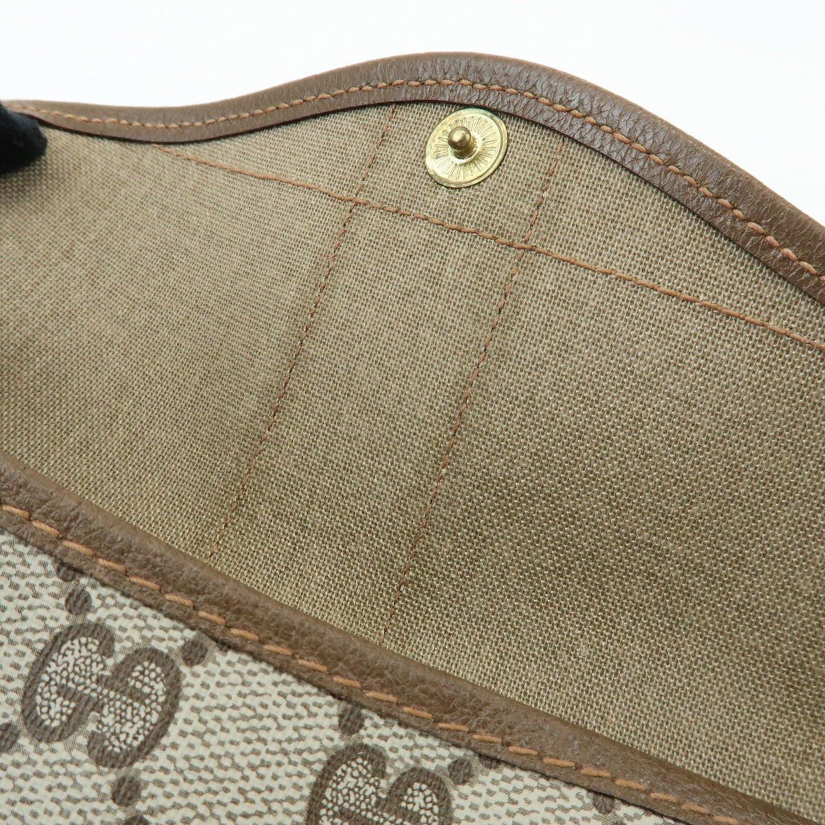 GUCCI Sherry Old Gucci GG Supreme Leather Clutch Bag Pouch 89・01・021