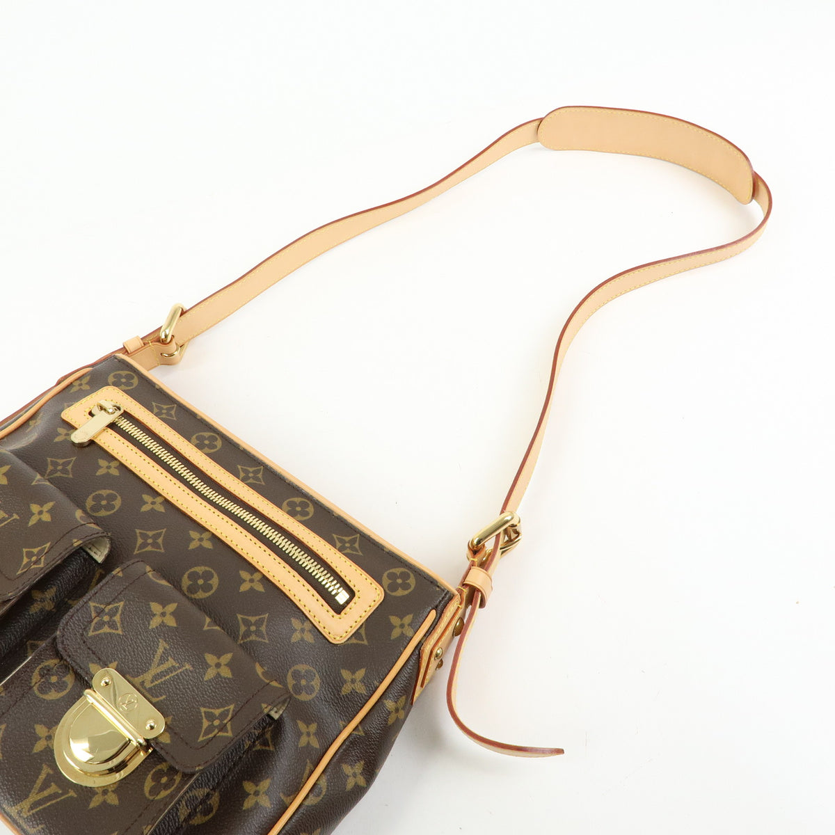 Louis Vuitton Monogram Hudson GM Shoulder Crossbody Bag Brown M40045
