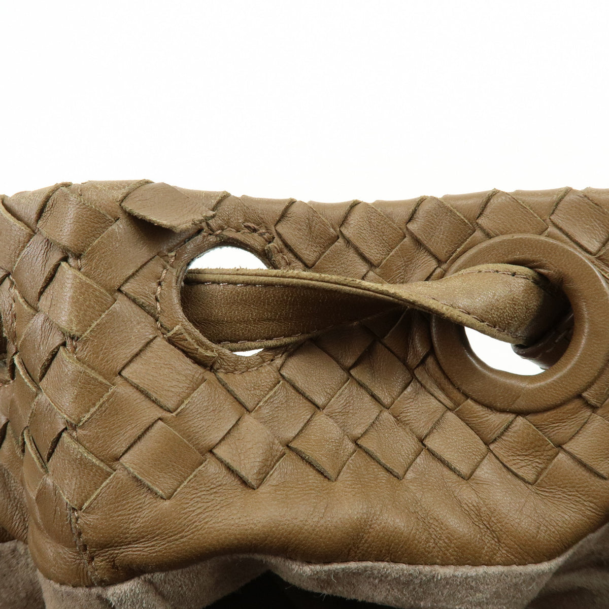 BOTTEGA VENETA Intrecciato Leahter Shoulder Bag Tote Bag Cafe Brown