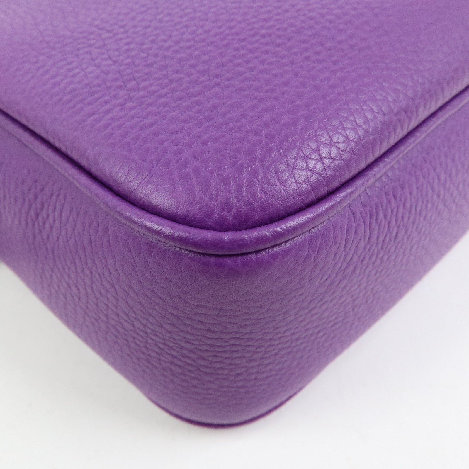 GUCCI SOHO Interlocking G Leahter Disco Bag Shoulder Bag Purple 308364