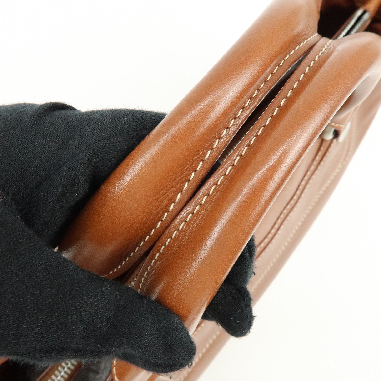 CELINE Boogie Bag Leather Hand Bag Tote Bag Brown
