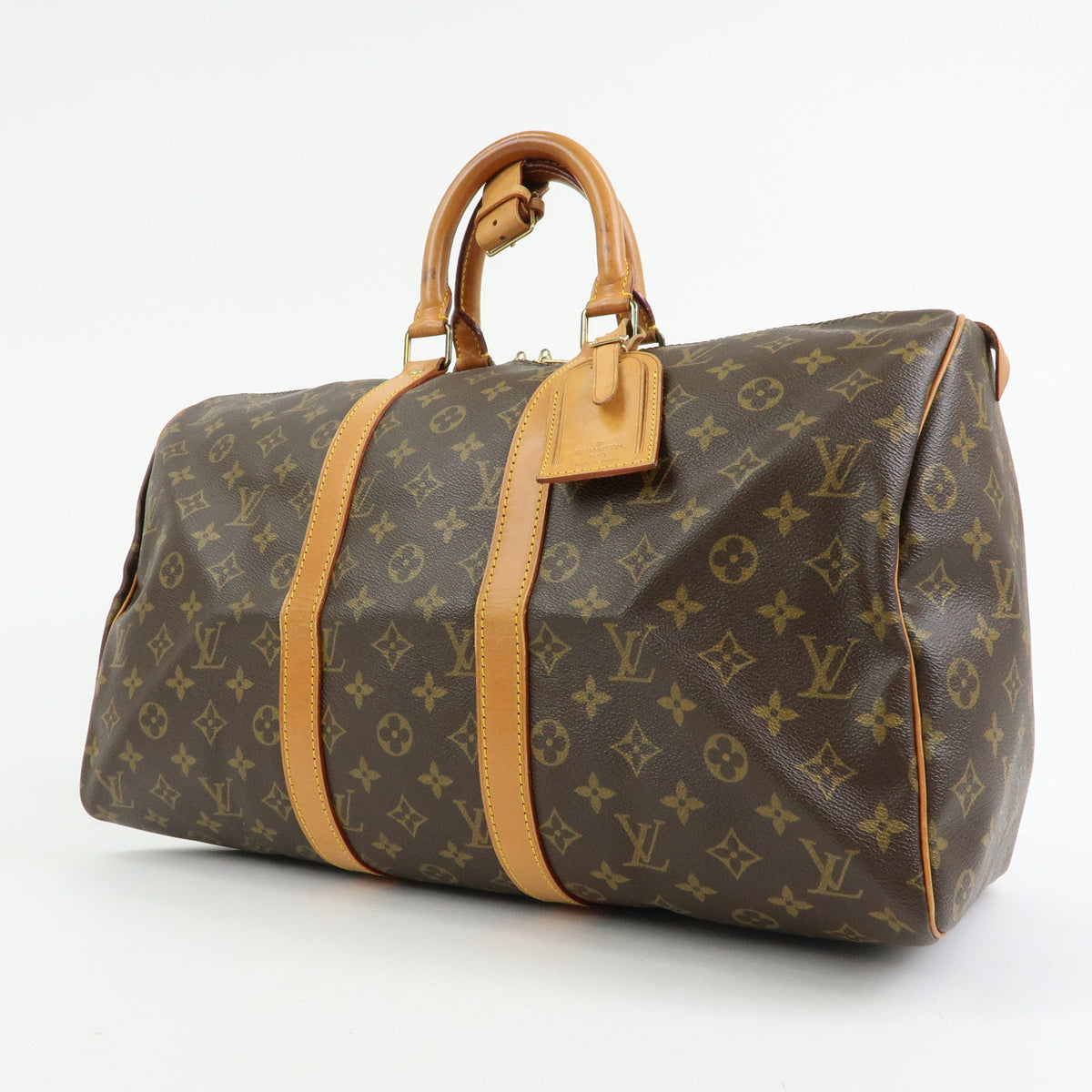 Louis Vuitton Monogram Keep All 45 Boston Bag Brown M41428