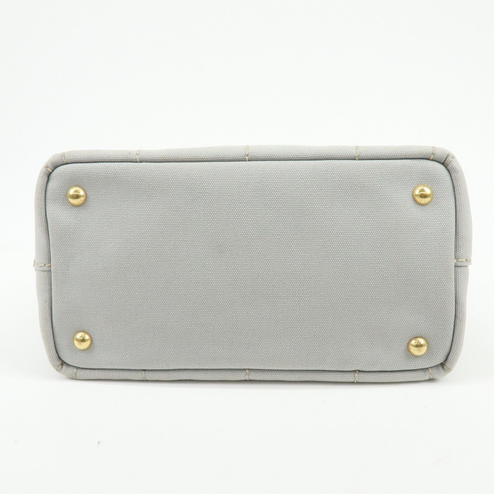 PRADA Canapa Mini Canvas 2Way Bag Hand Bag Shoulder Bag Gray 1BG439
