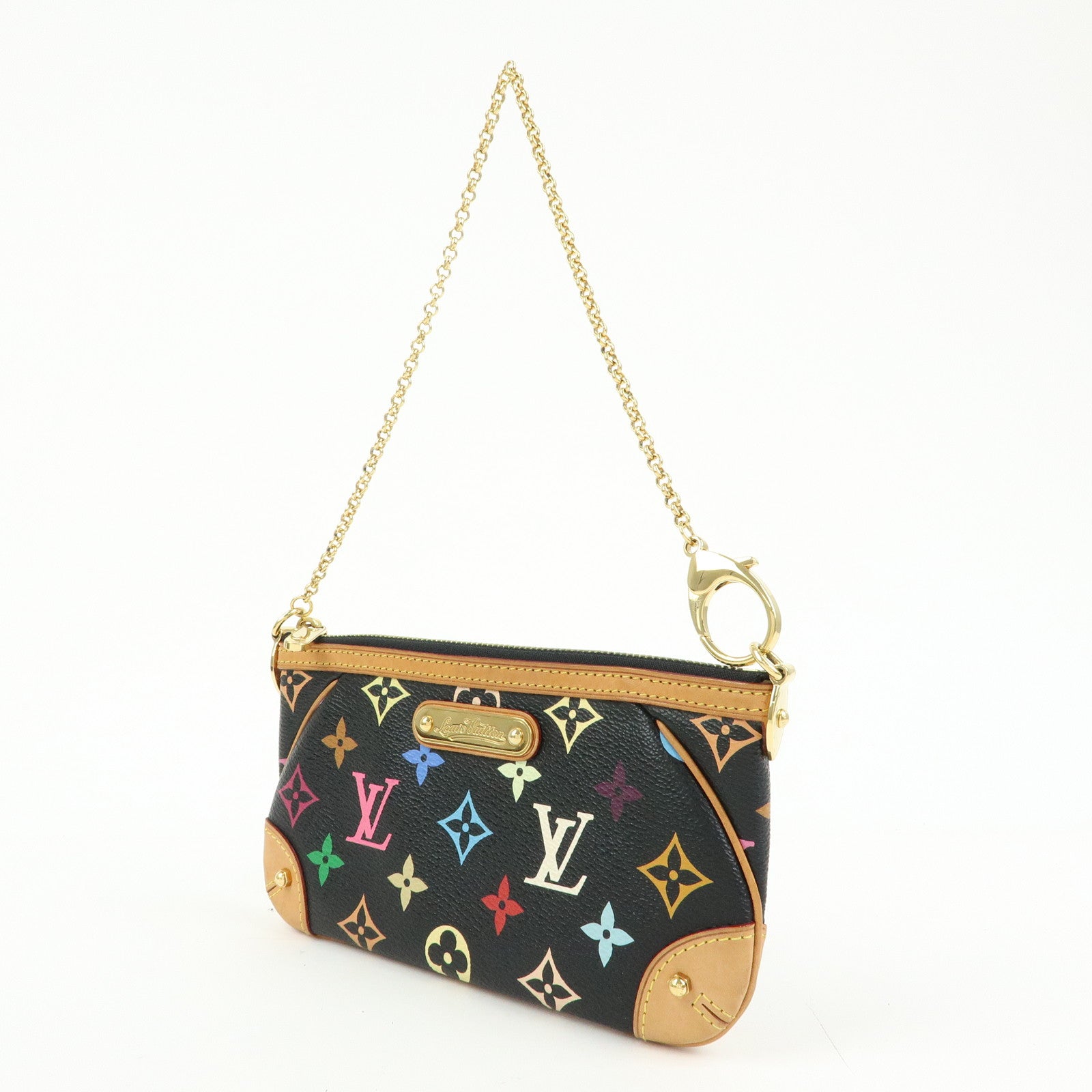 Louis Vuitton Monogram Multicolor Pochette Milla MM Pouch Noir M60097
