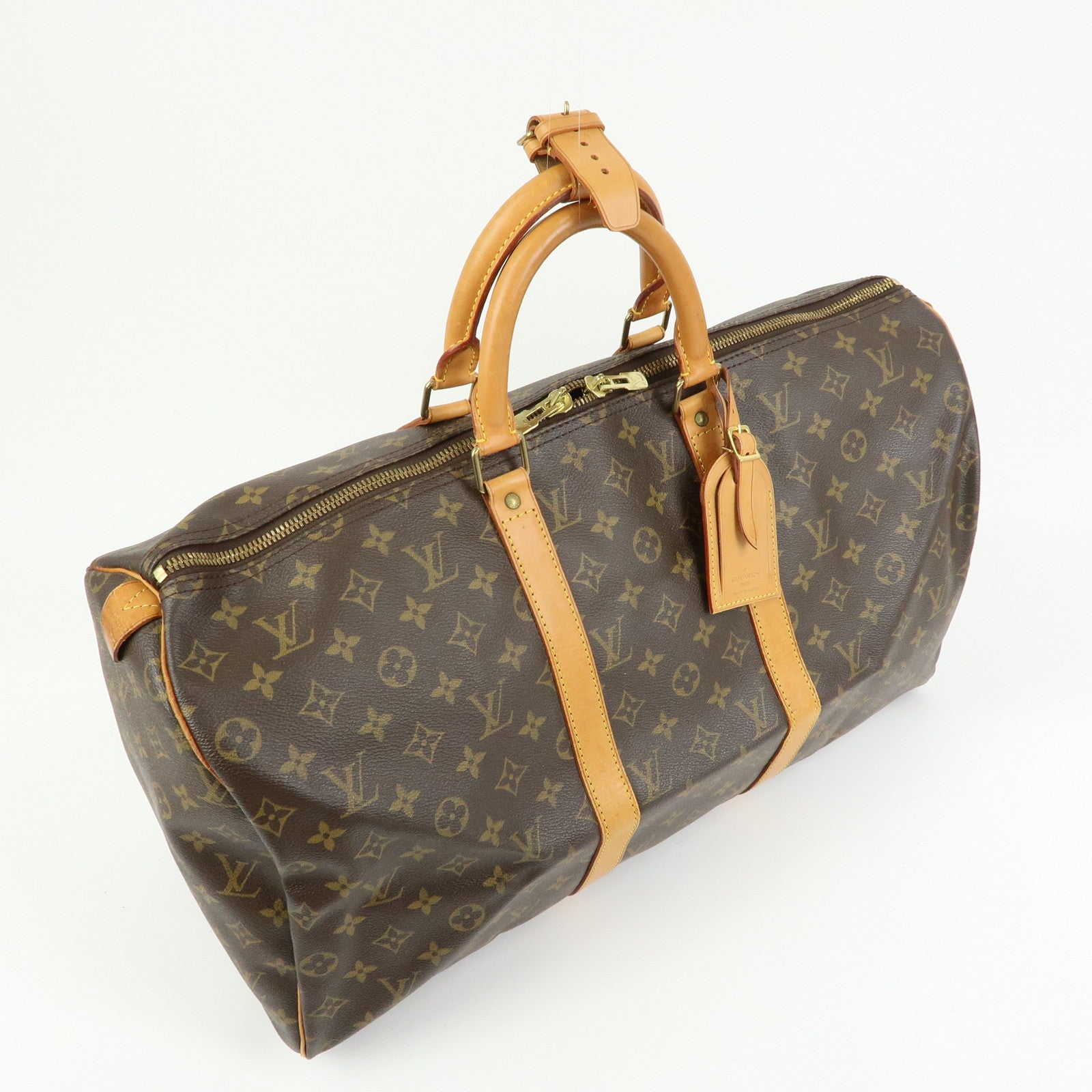 Louis Vuitton Monogram Keep All 50 Boston Bag Brown M41426