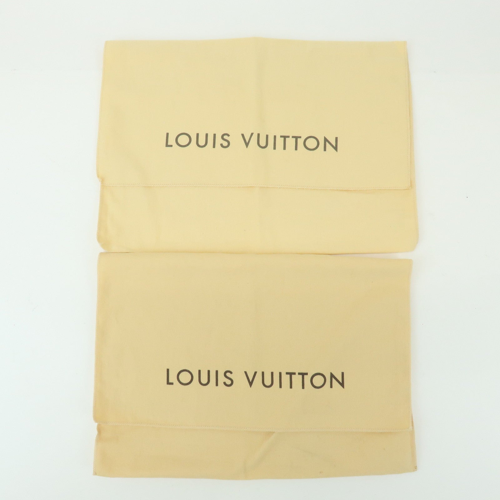 Loiuis Vuitton Set Of 10 Dust Bag Flap Style Beige