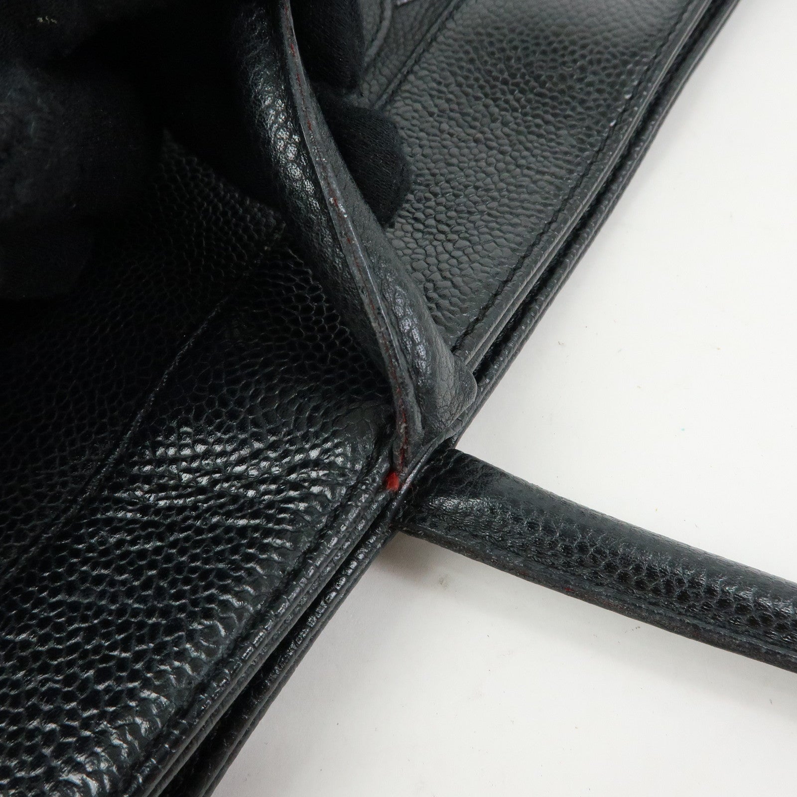 CHANEL COCO Mark Caviarskin Tote Bag Shoulder Bag Black