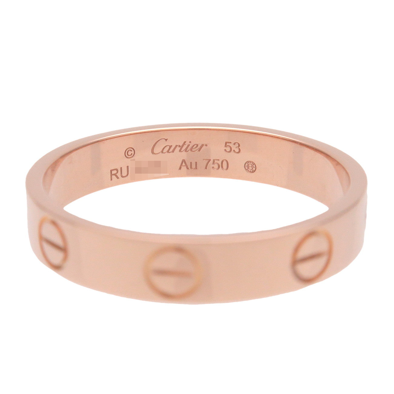 Cartier Mini Love Ring K18 750PG Rose Gold #53 US6.5 EU53 HK14