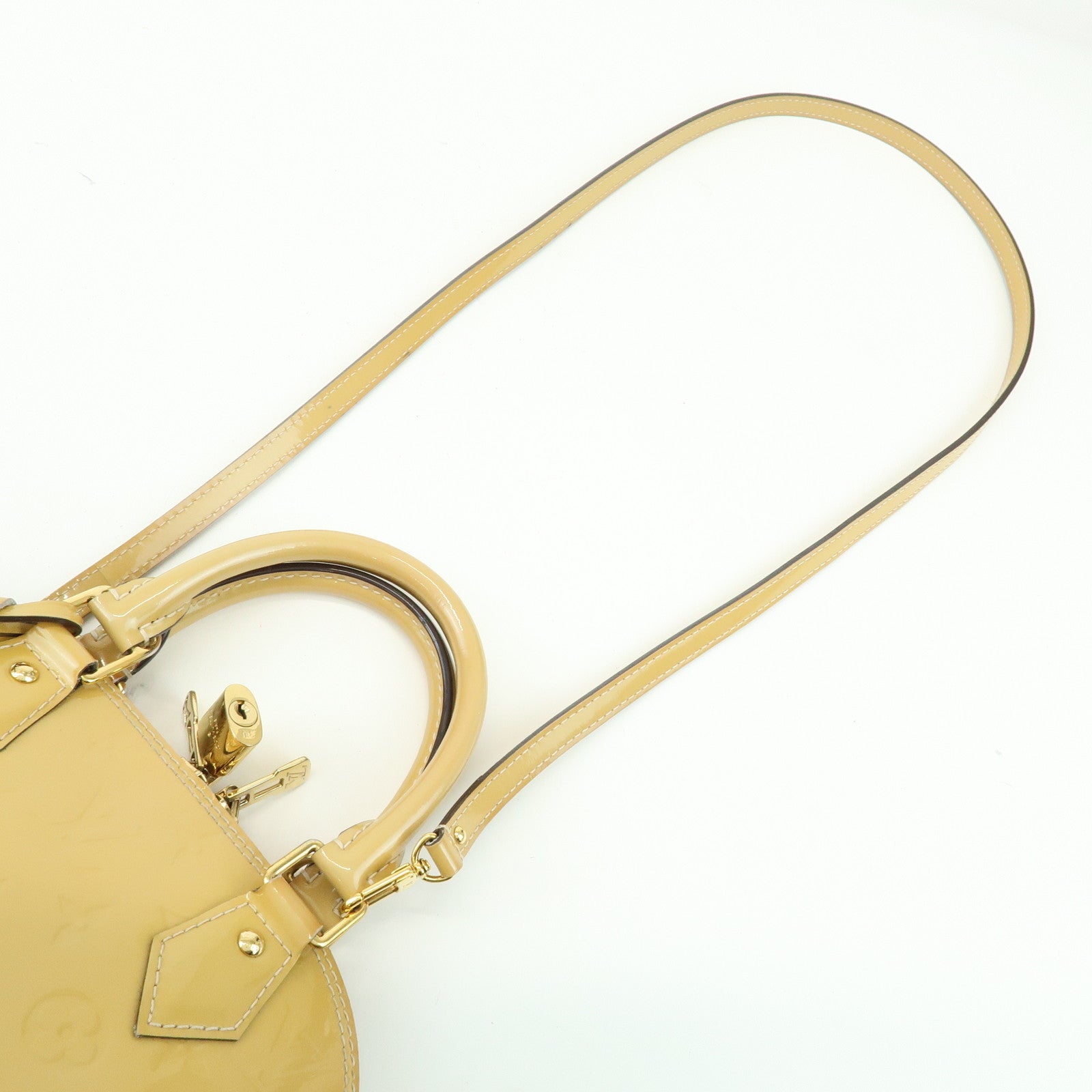 Louis Vuitton Monogram 2Way Vernis Alma BB Hand Shoulder Bag Beige