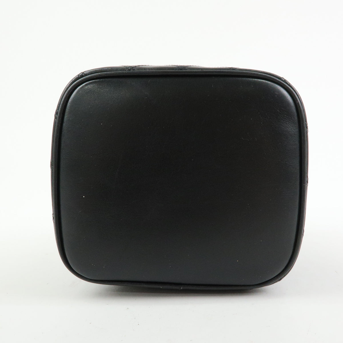 CHANEL Bicolore Lamb Skin Vanity Bag Hand Bag Black A01619