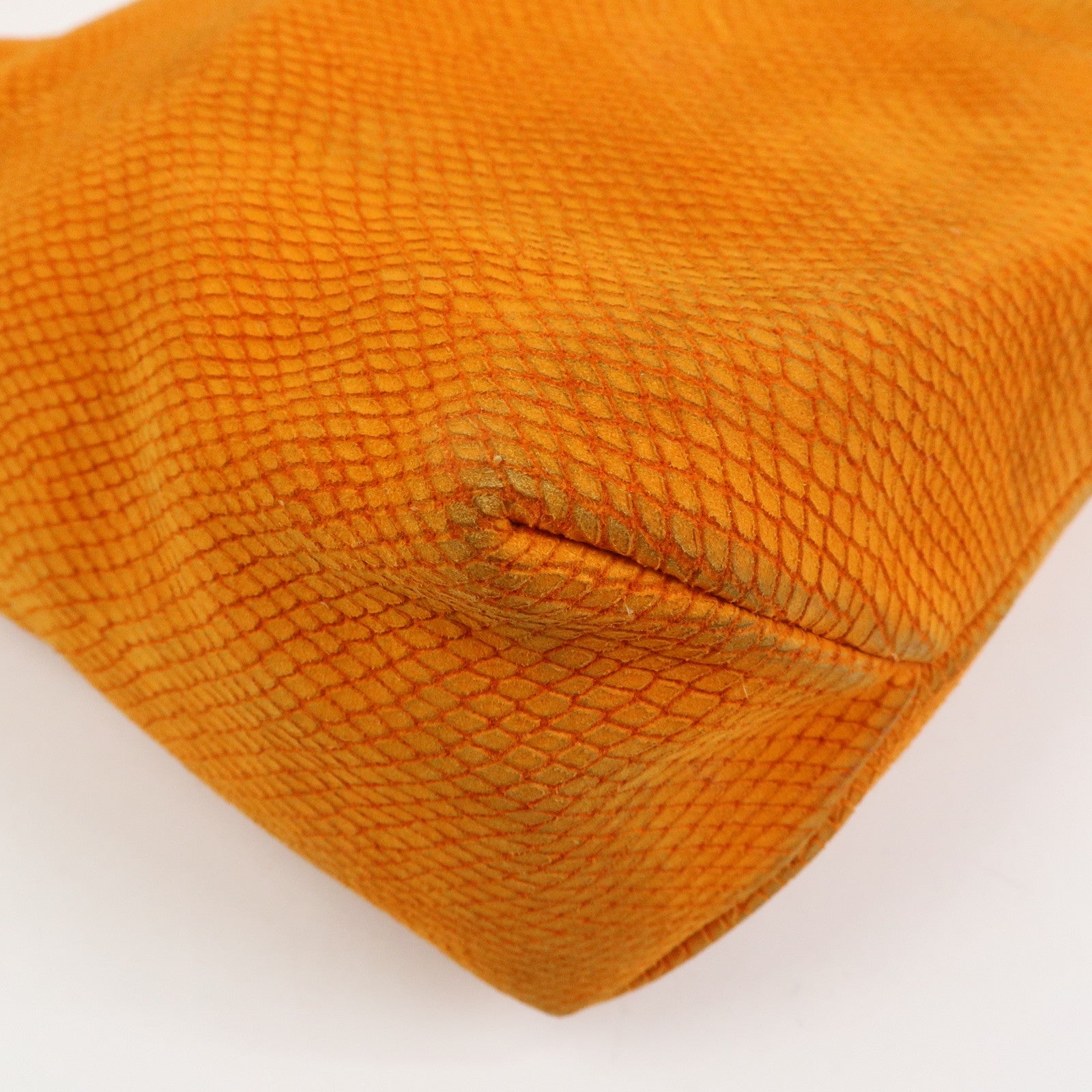 LOEWE Logo Suede Shoulder Bag Tote Bag Hand Bag Orange