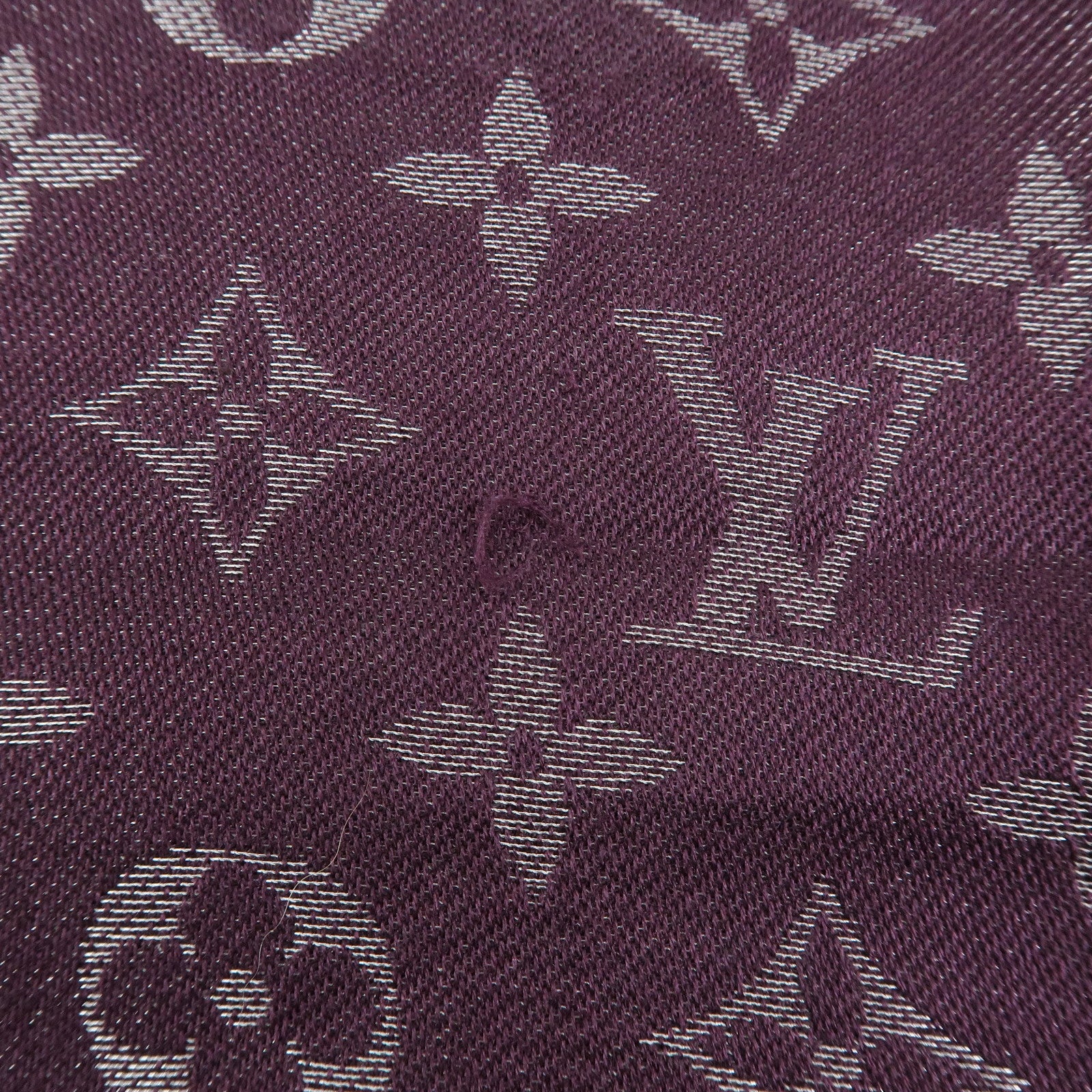 Louis Vuitton Shawl Monogram Silk Rayon Wool Scarf Amarante M75124