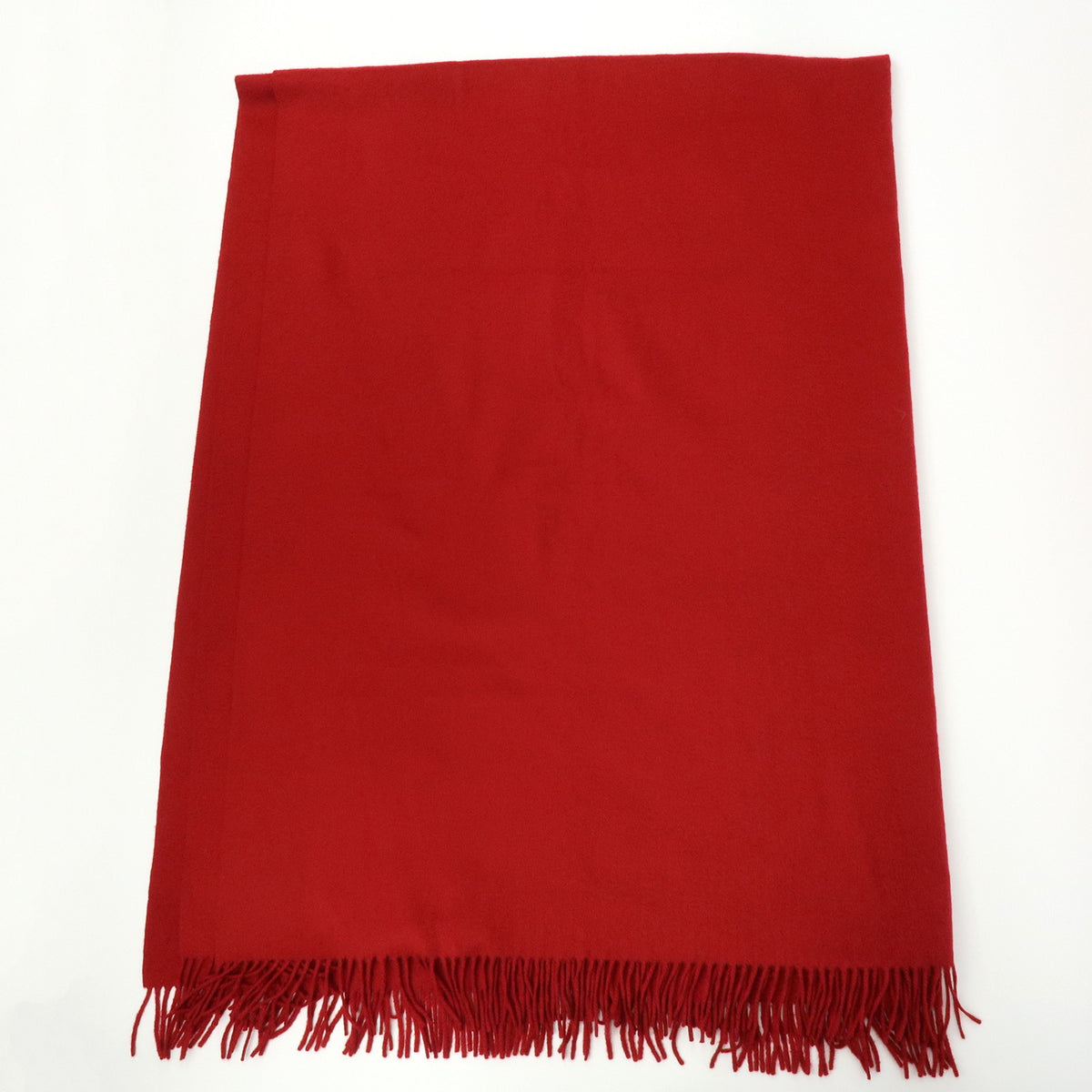 HERMES Cashmere 100% Oversized Scarf Stole Blanket Red