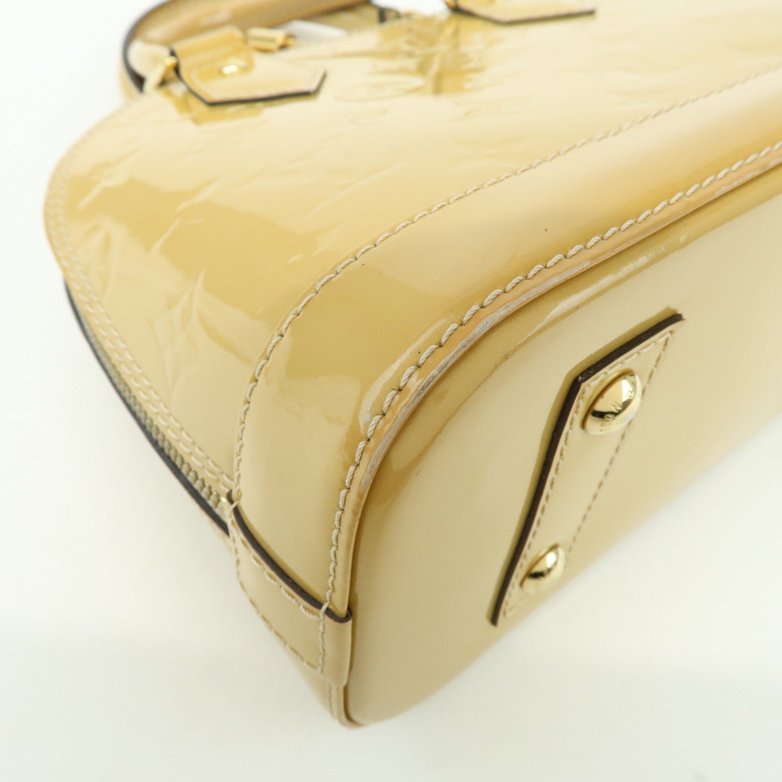 Louis Vuitton Monogram 2Way Vernis Alma BB Hand Shoulder Bag Beige