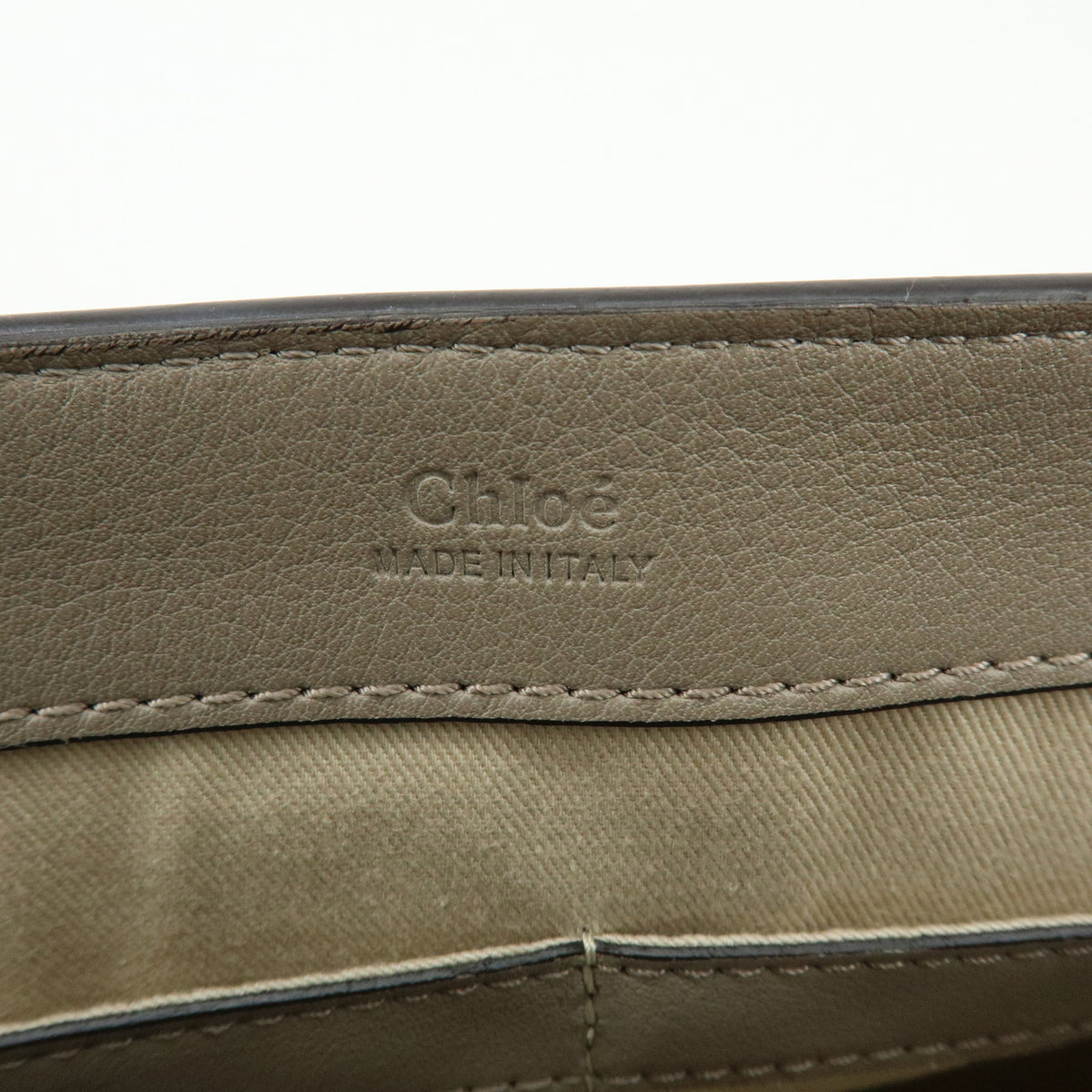 Chloe Faye Day Leather 2Way Bag Hand Bag Shoulder Bag Greige