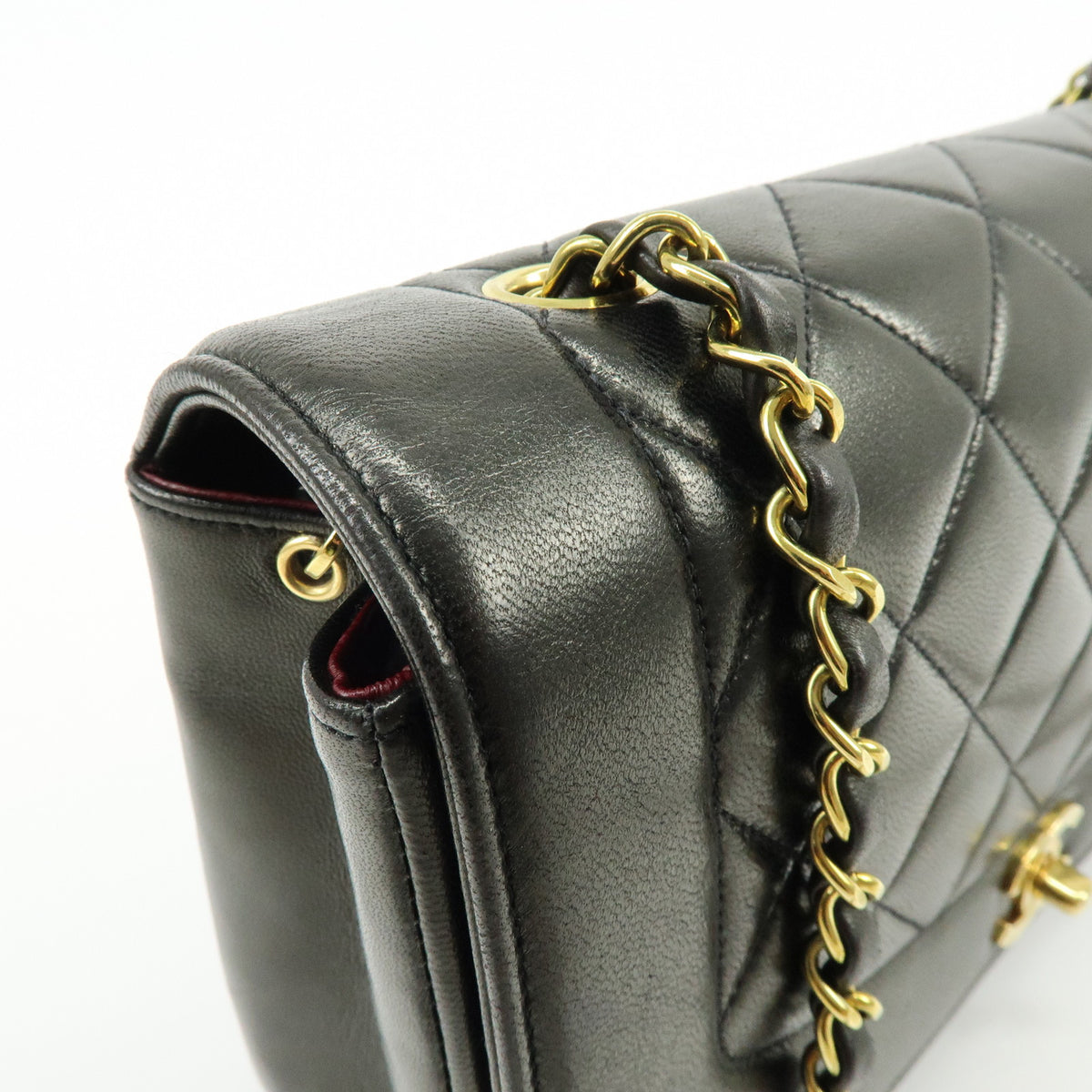 CHANEL Matelasse Timeless Classic Diana 25 Chain Shoulder Bag A01165