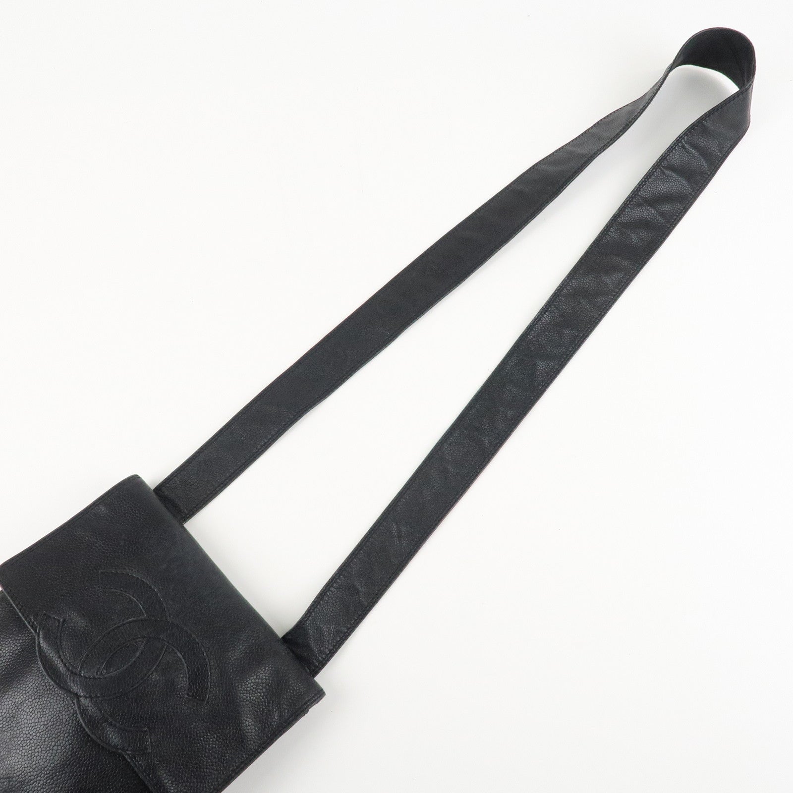 CHANEL COCO Mark Caviarskin Shoulder Bag Crossbody Bag Black Used