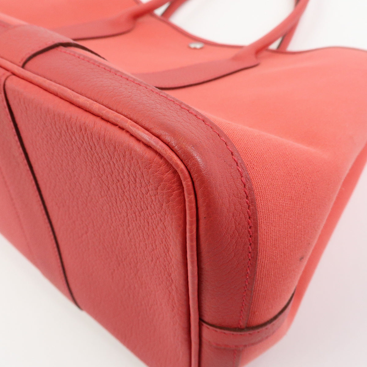 HERMES Garden Party PM Toile Ash Leather □N Stamped Tote Bag