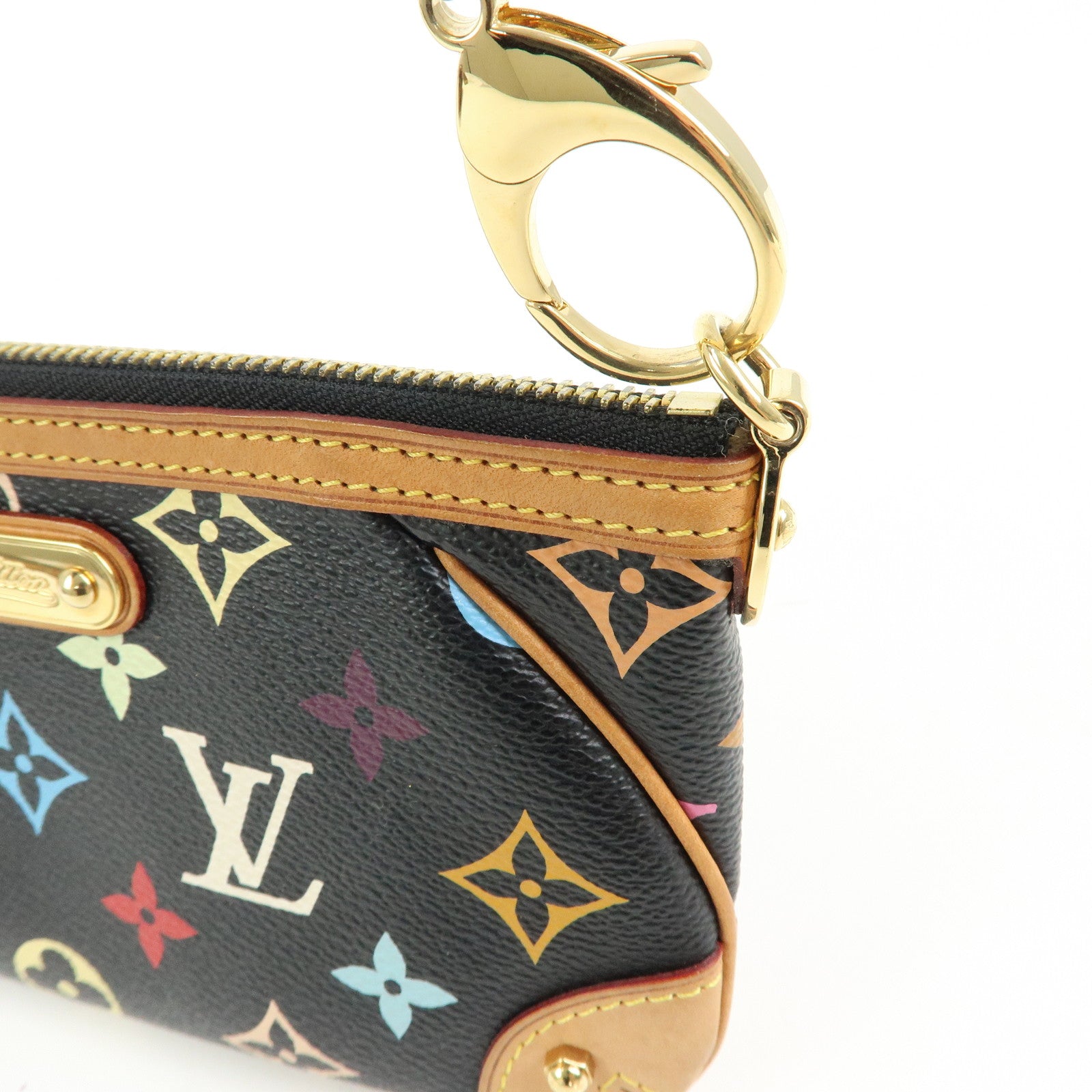 Louis Vuitton Monogram Multicolor Pochette Milla MM Pouch Noir M60097