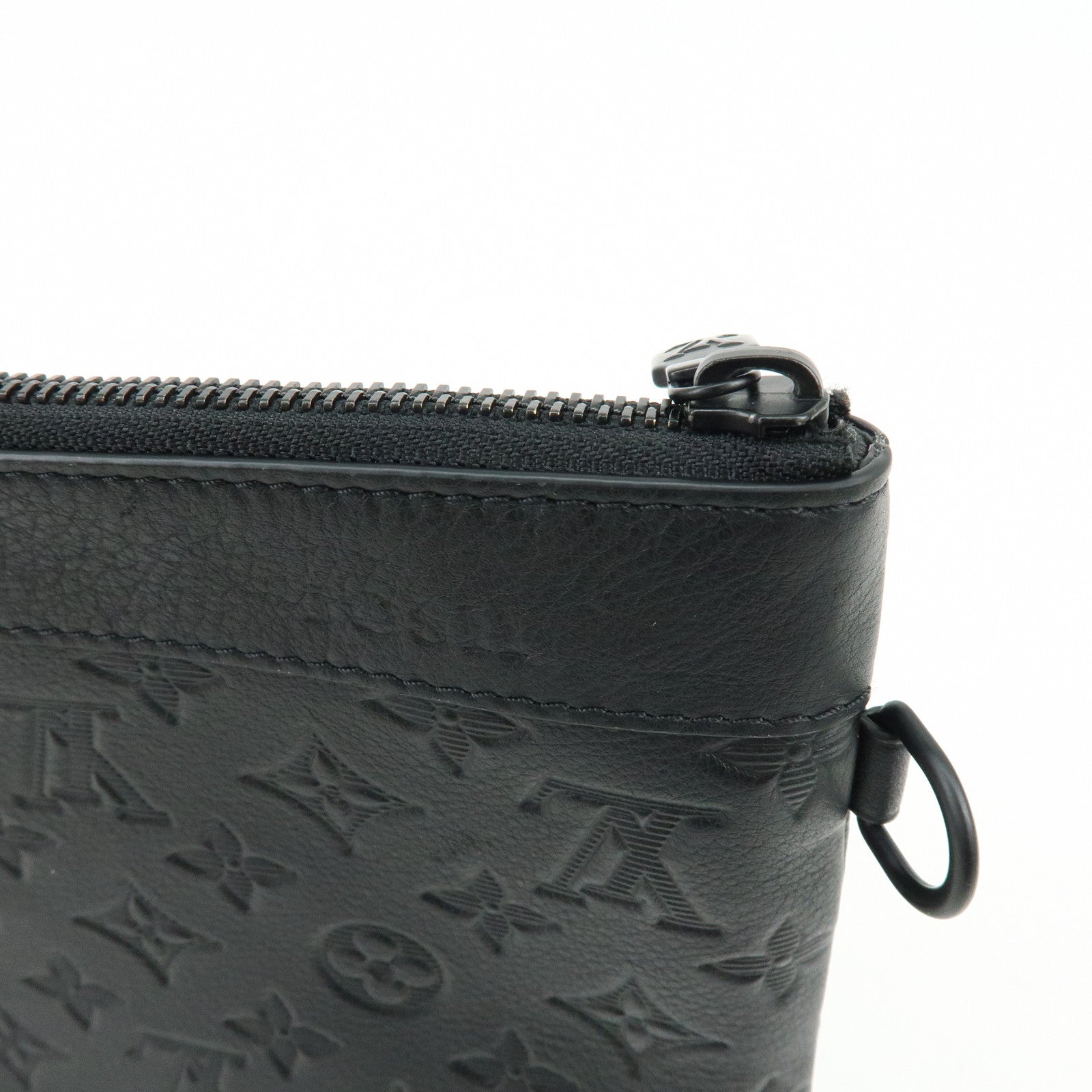 Louis Vuitton Monogram Shadow Leather Pochette To-Go Clutch Bag M81570