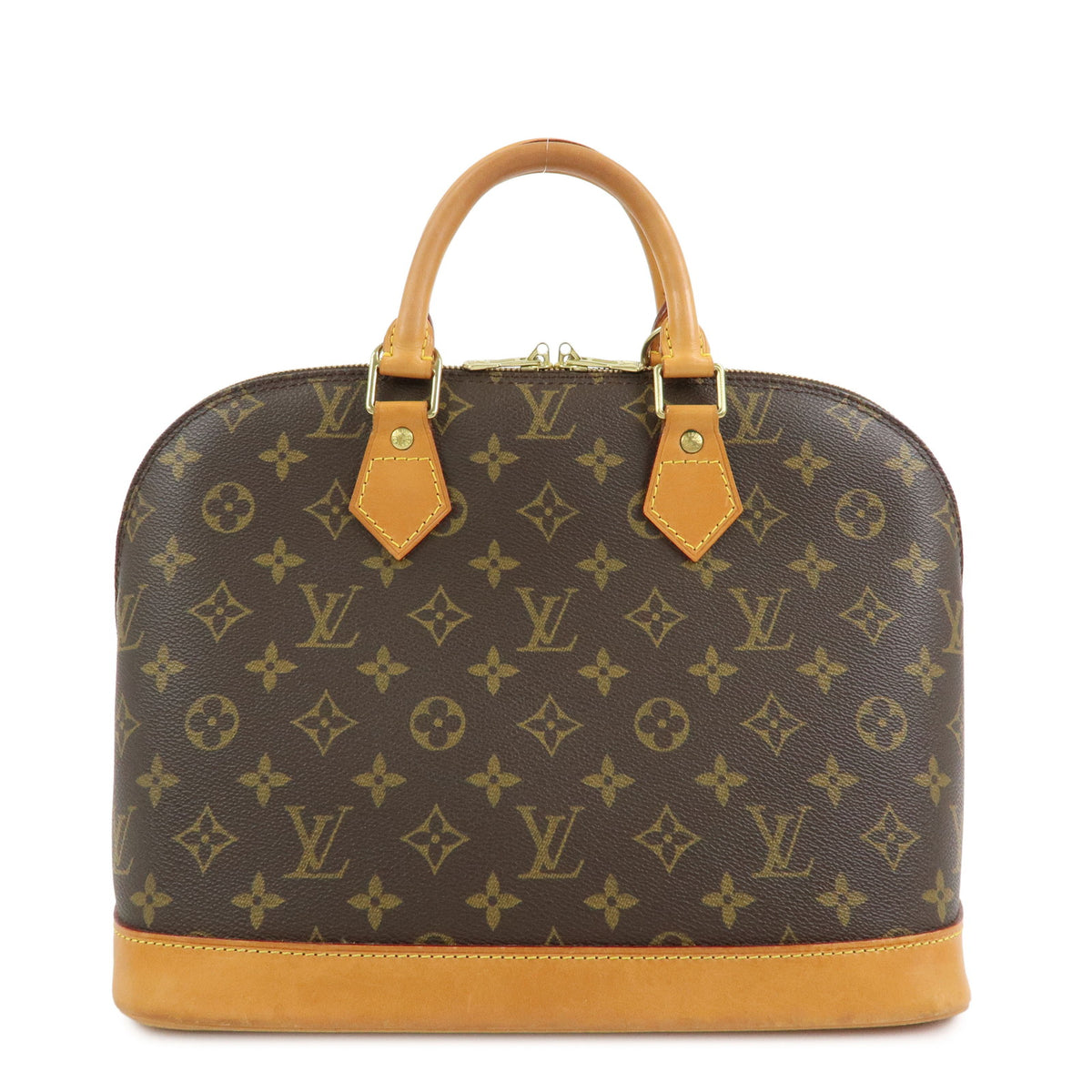Louis Vuitton Monogram Alma PM Canvas Leather Hand Bag Brown M51130