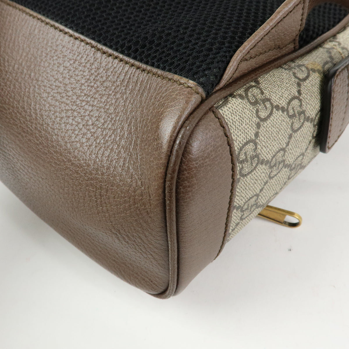 GUCCI Ophidia Sherry GG Supreme Leather Backpack Rucksack Beige 547965