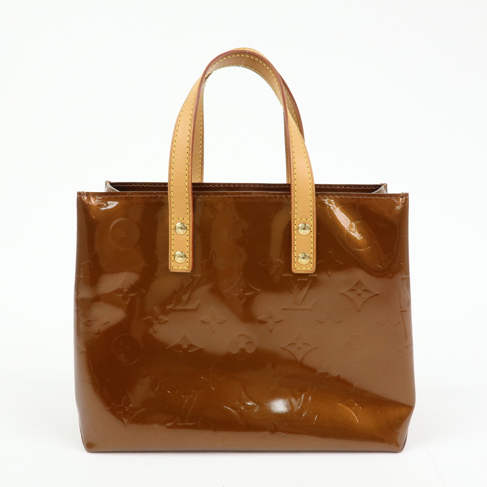 Louis Vuitton Monogram Vernis Reade PM Hand Bag Tote Bag Bronze M91146