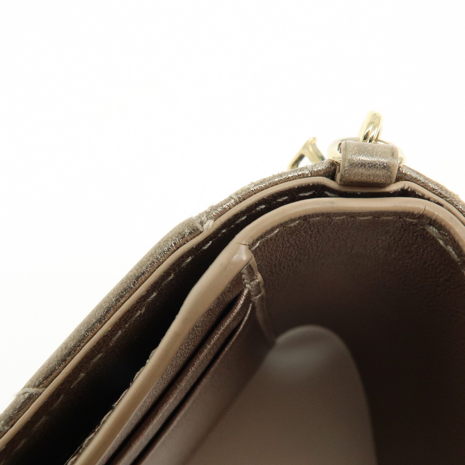Christian Dior Lady Dior Cannage Leather Lotus Compact Wallet Beige