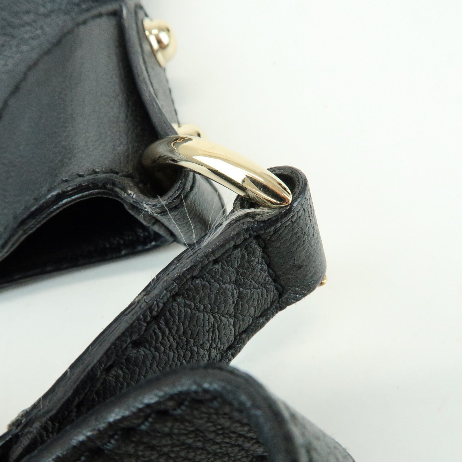 GUCCI Sherry Leather Shoulder Bag Hand Bag Black 154392