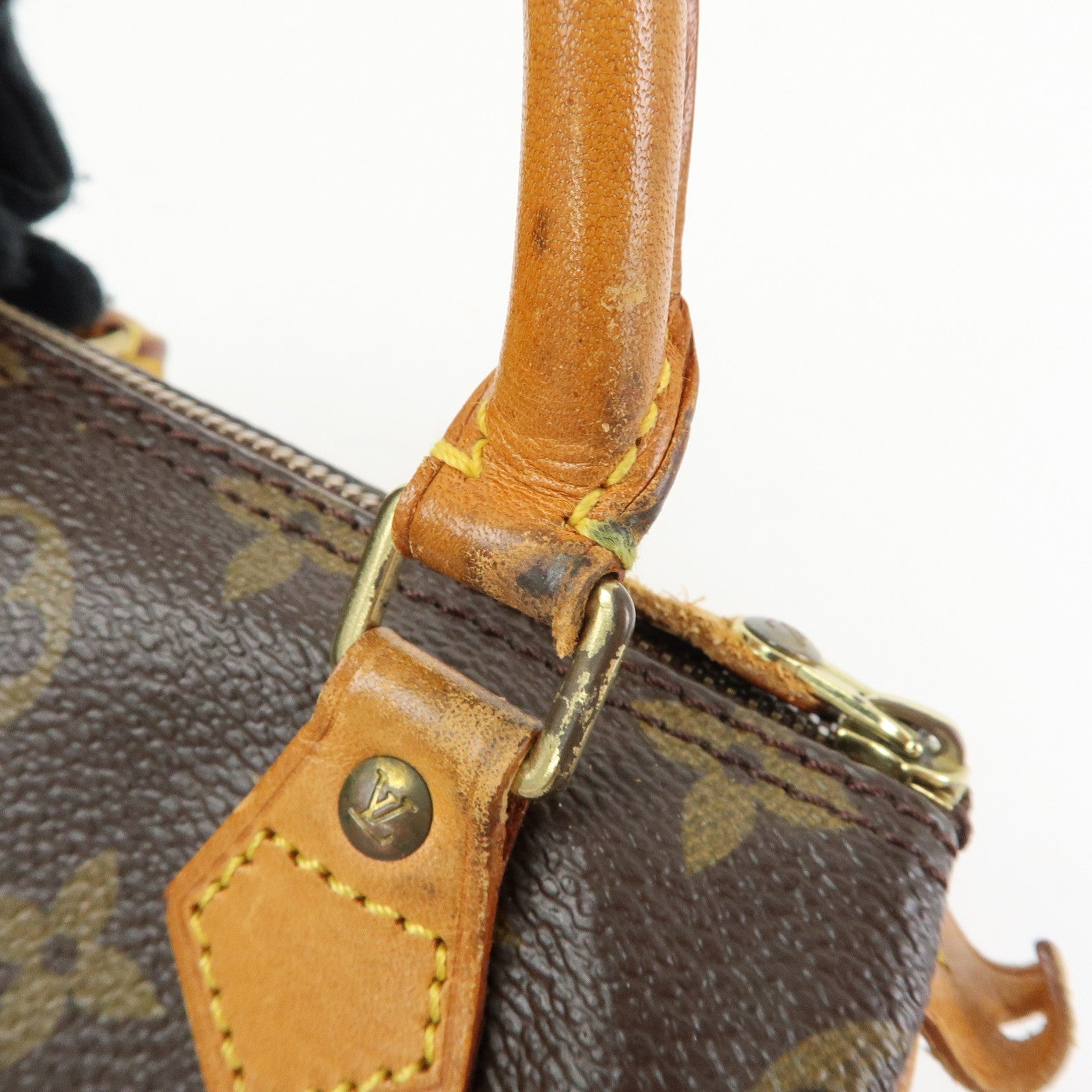 Louis Vuitton Monogram Mini Speedy Shoulder Hand Bag Brown M41534