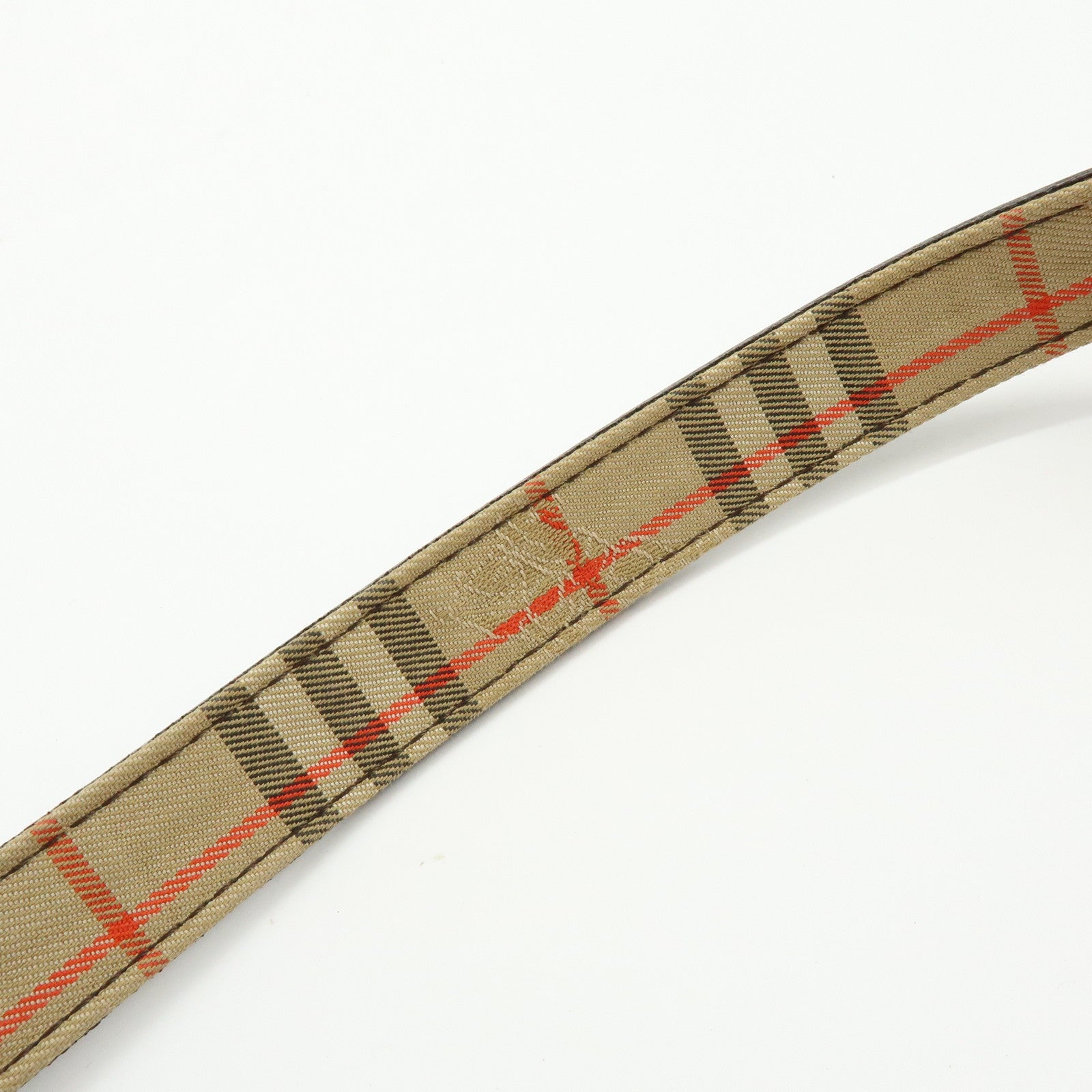 BURBERRY Nova Plaid Canvas Leather Shoulder Crossbody Bag Beige Brown