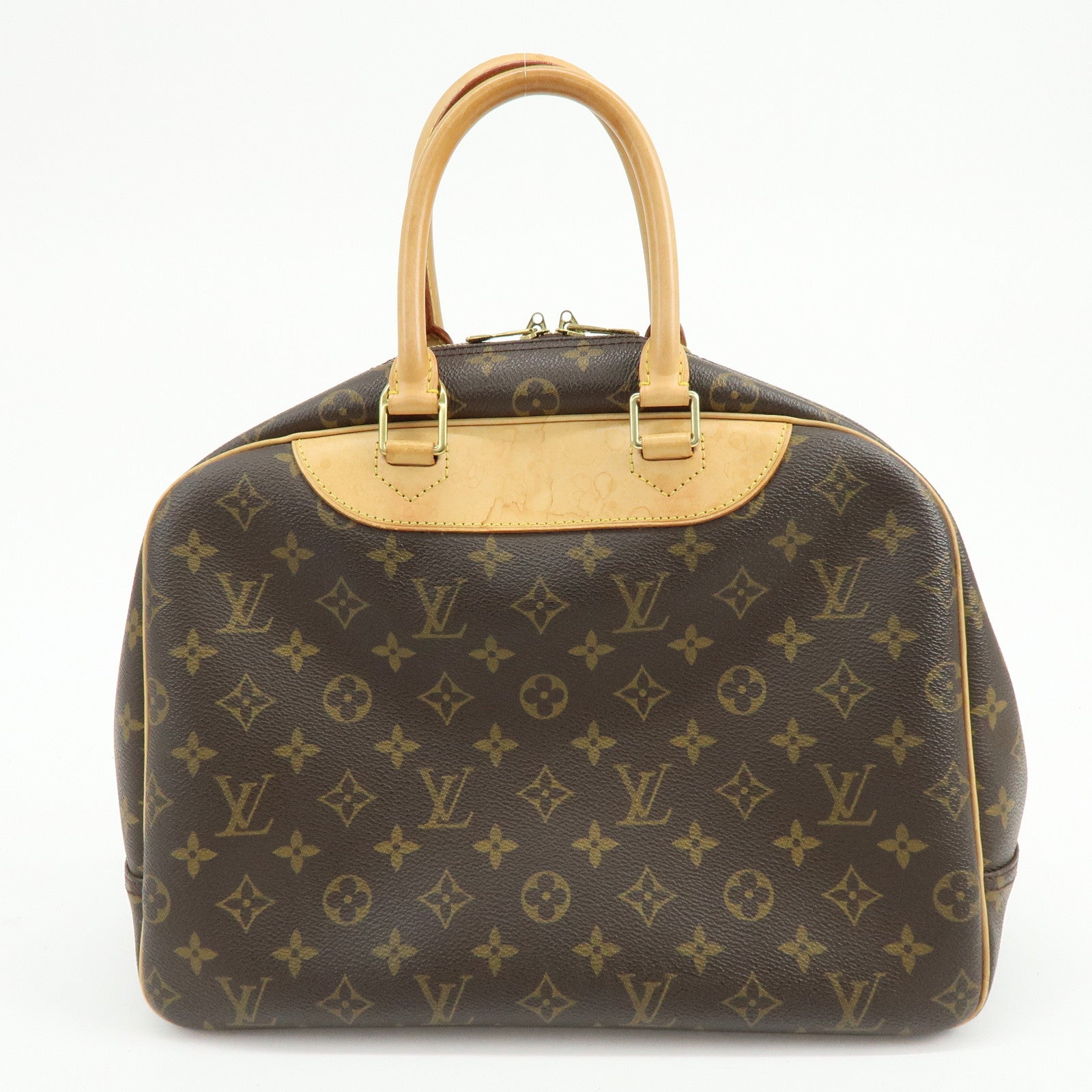 Louis Vuitton Monogram Deauville Canvas Hand Bag Brown M47270
