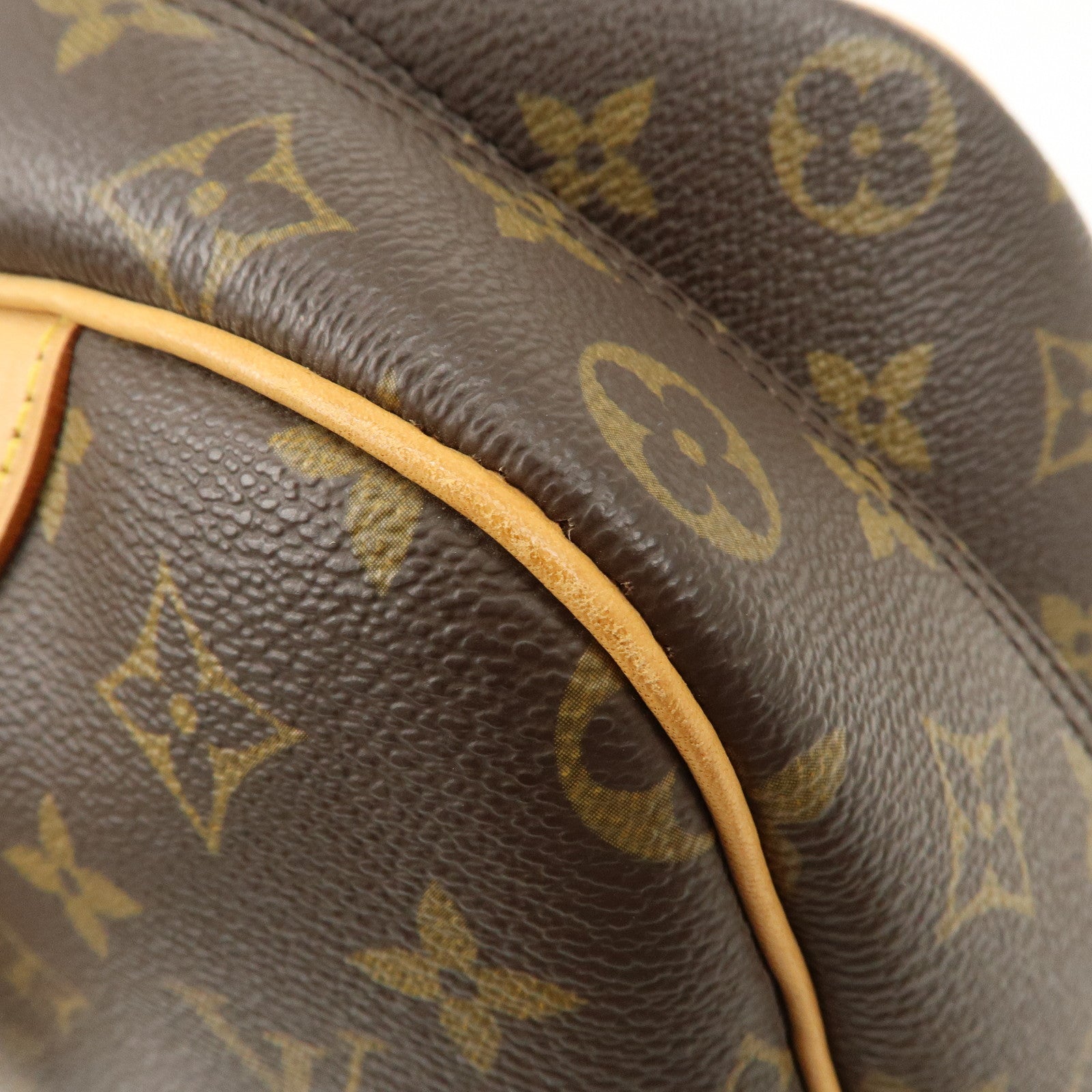 Louis Vuitton Monogram Deauville Hand Bag Brown M47270 Used