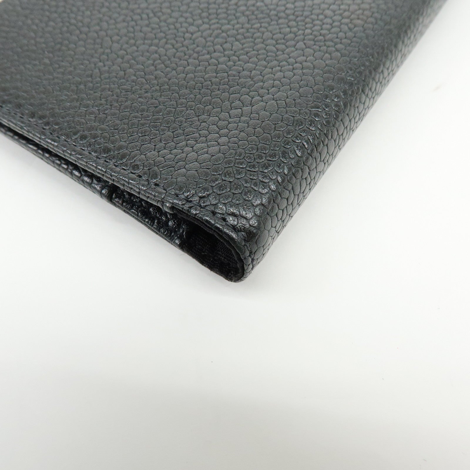 CHANEL COCO Mark Cavirskin Mini Agenda Cover Planner Cover Black A13506