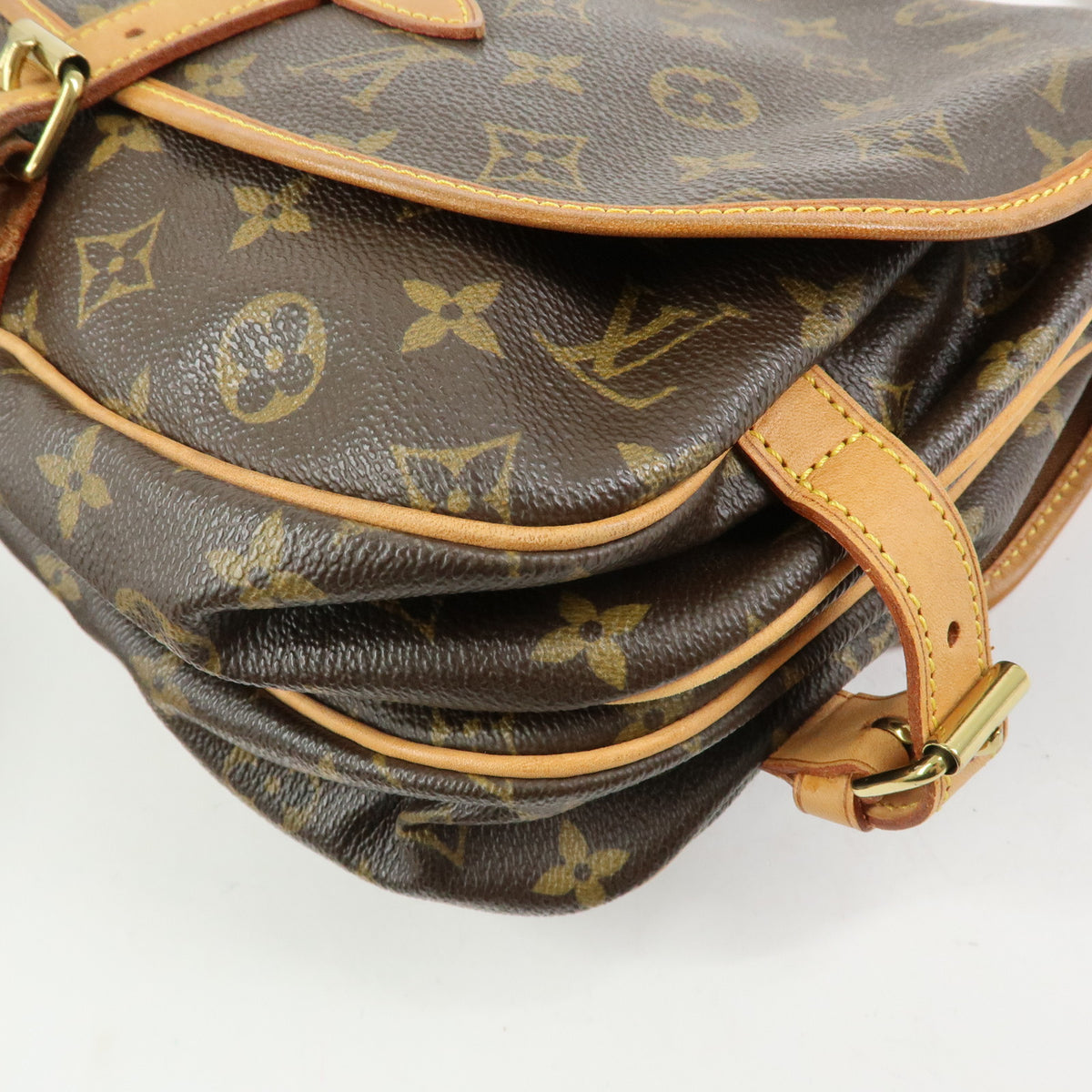 Louis Vuitton Monogram Saumur 30 Canvas Shoulder Bag Brown M42256
