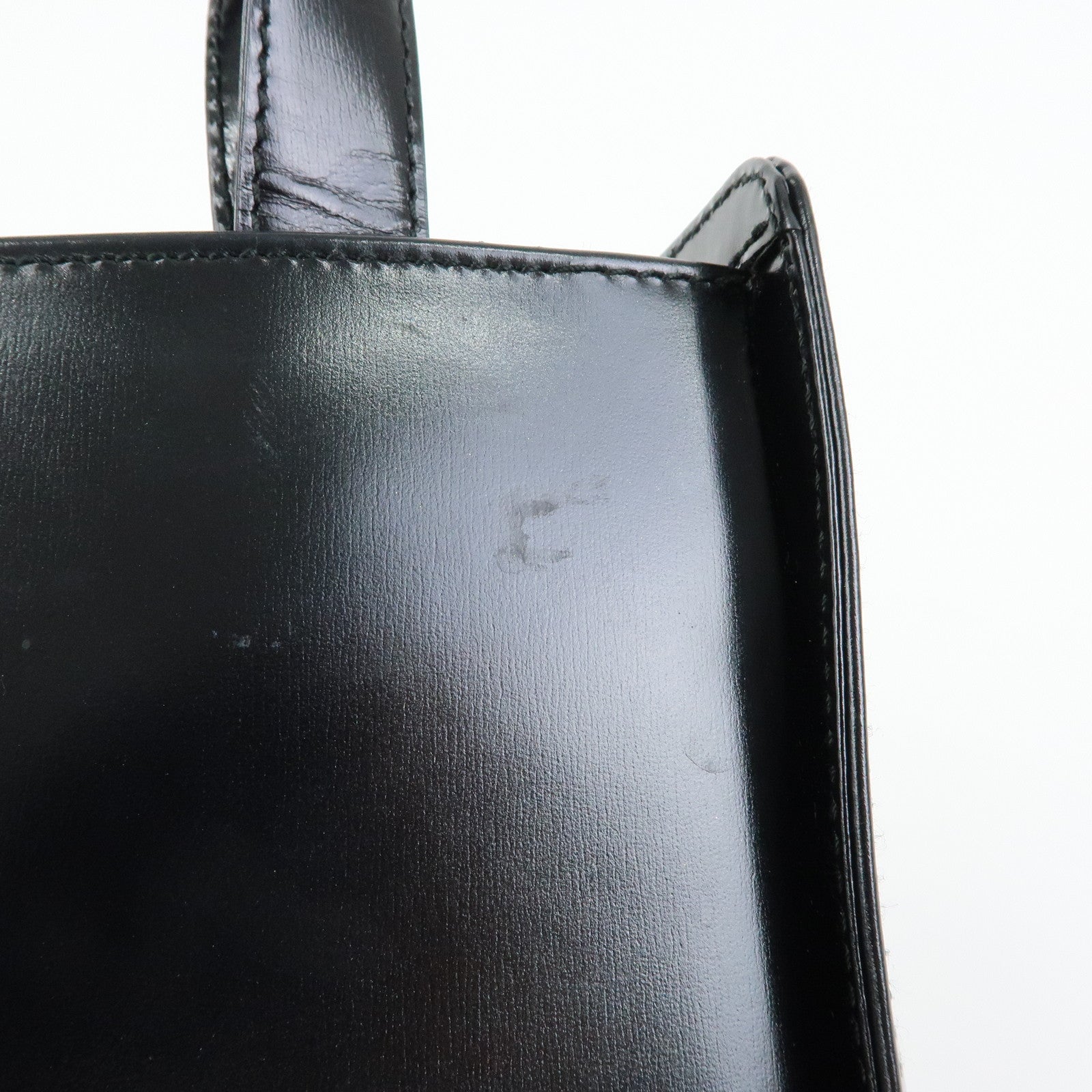 Ferragamo Vara Leather 2way Bag Hand Bag Black