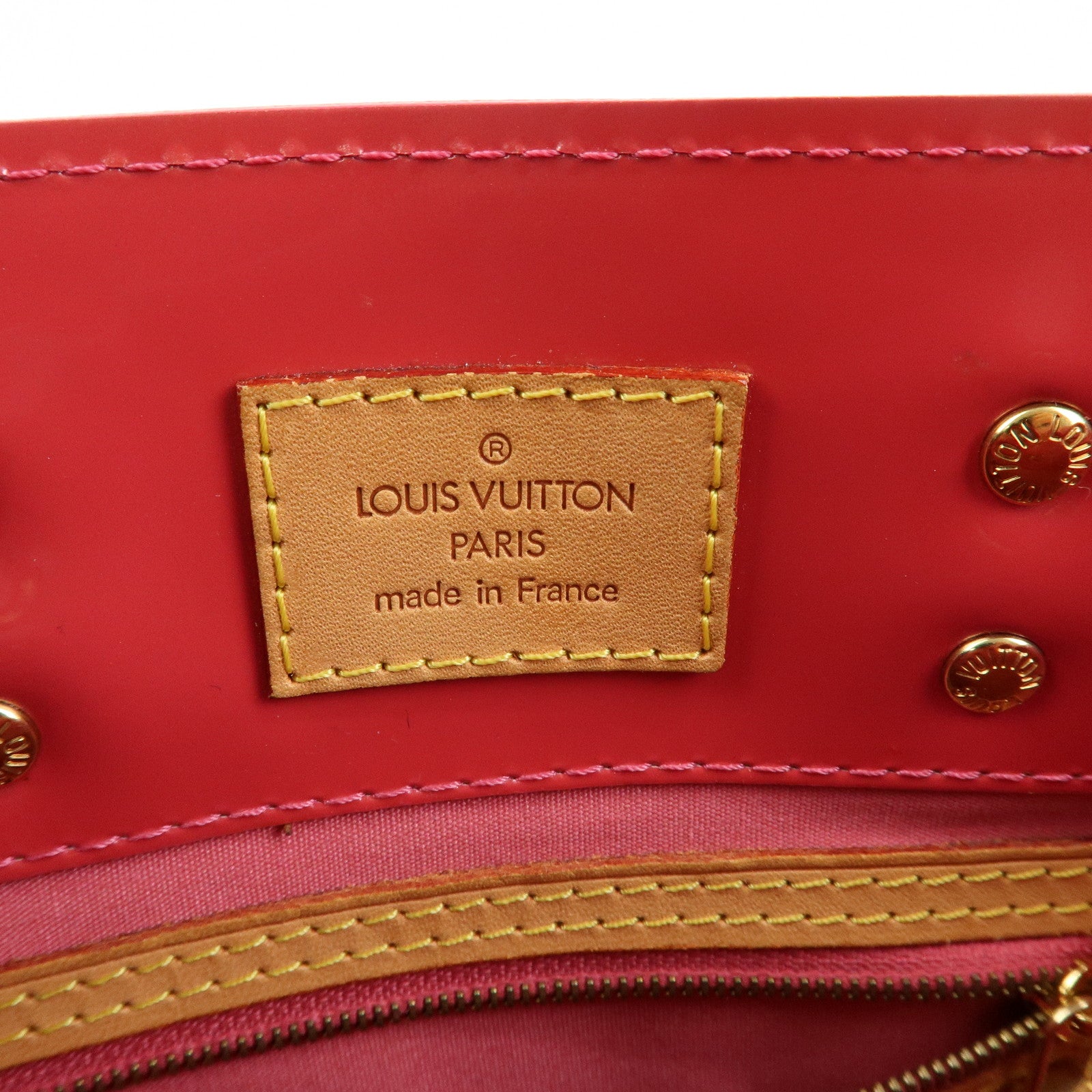 Louis Vuitton Monogram Vernis Reade PM Hand Bag Framboise M9132F