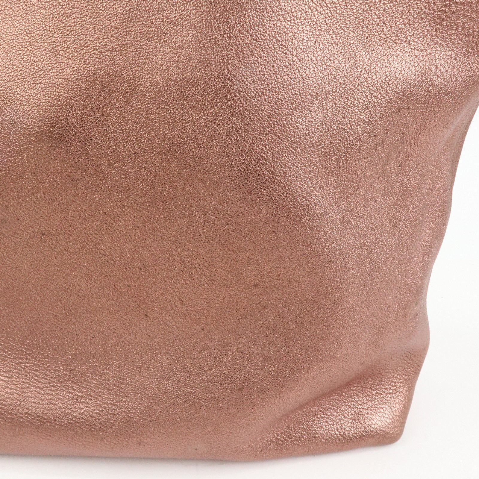 PRADA Vitello Daino Leather 2Way Tote Shoulder Bag Metallic Pink BN1713