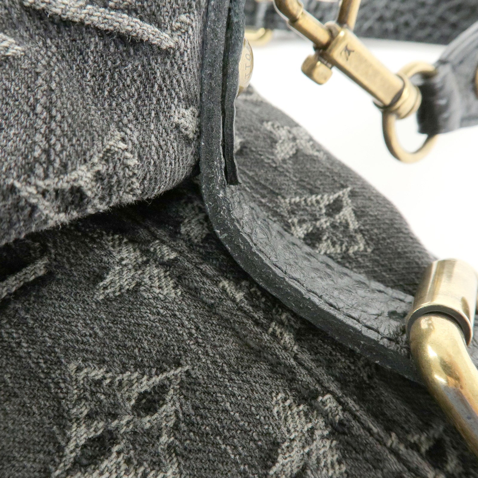 Louis Vuitton Monogram Denim Neo Cabby MM 2Way Bag Noir M95351