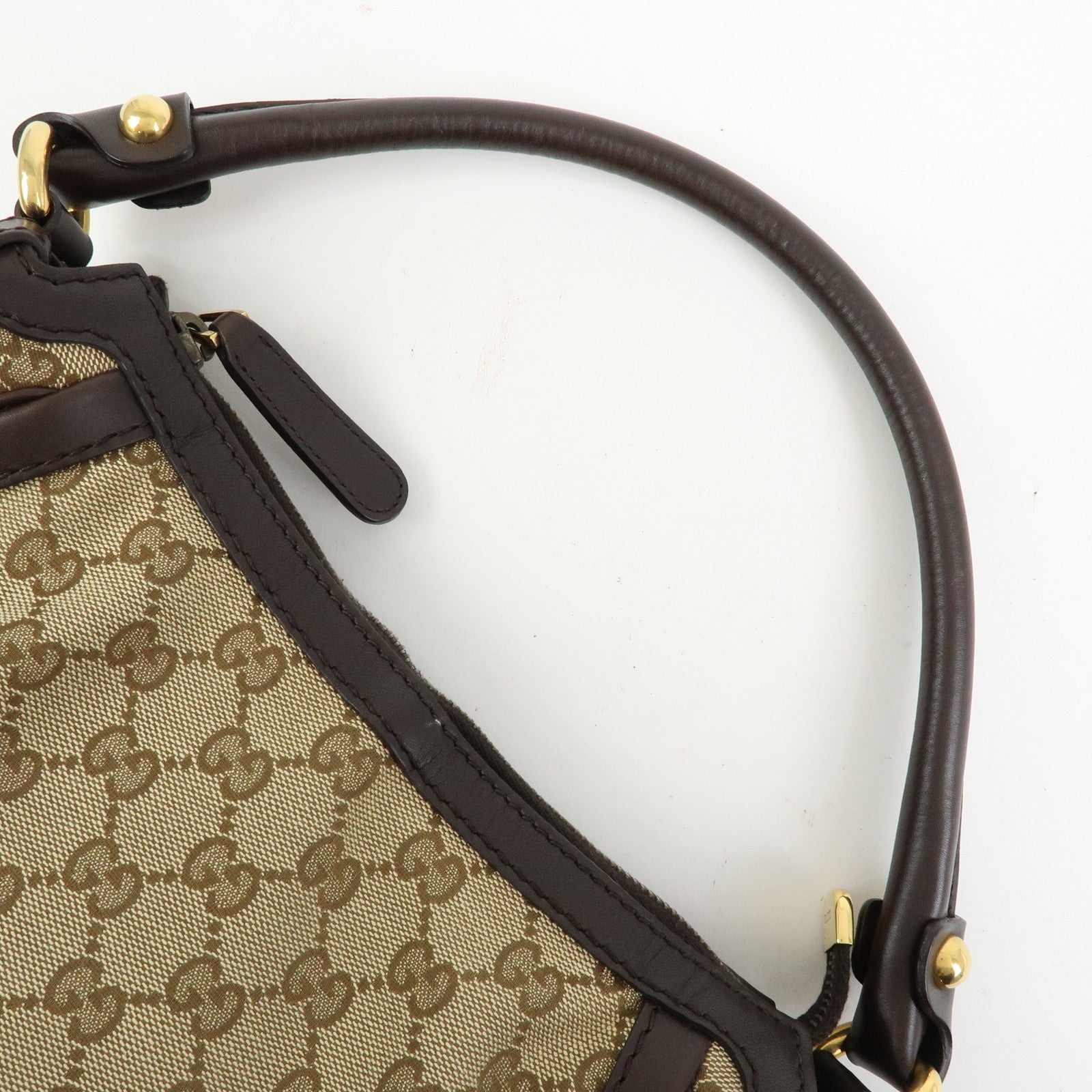 GUCCI Scarlett Interlocking G GG Canvas Leather Shoulder Bag 282298