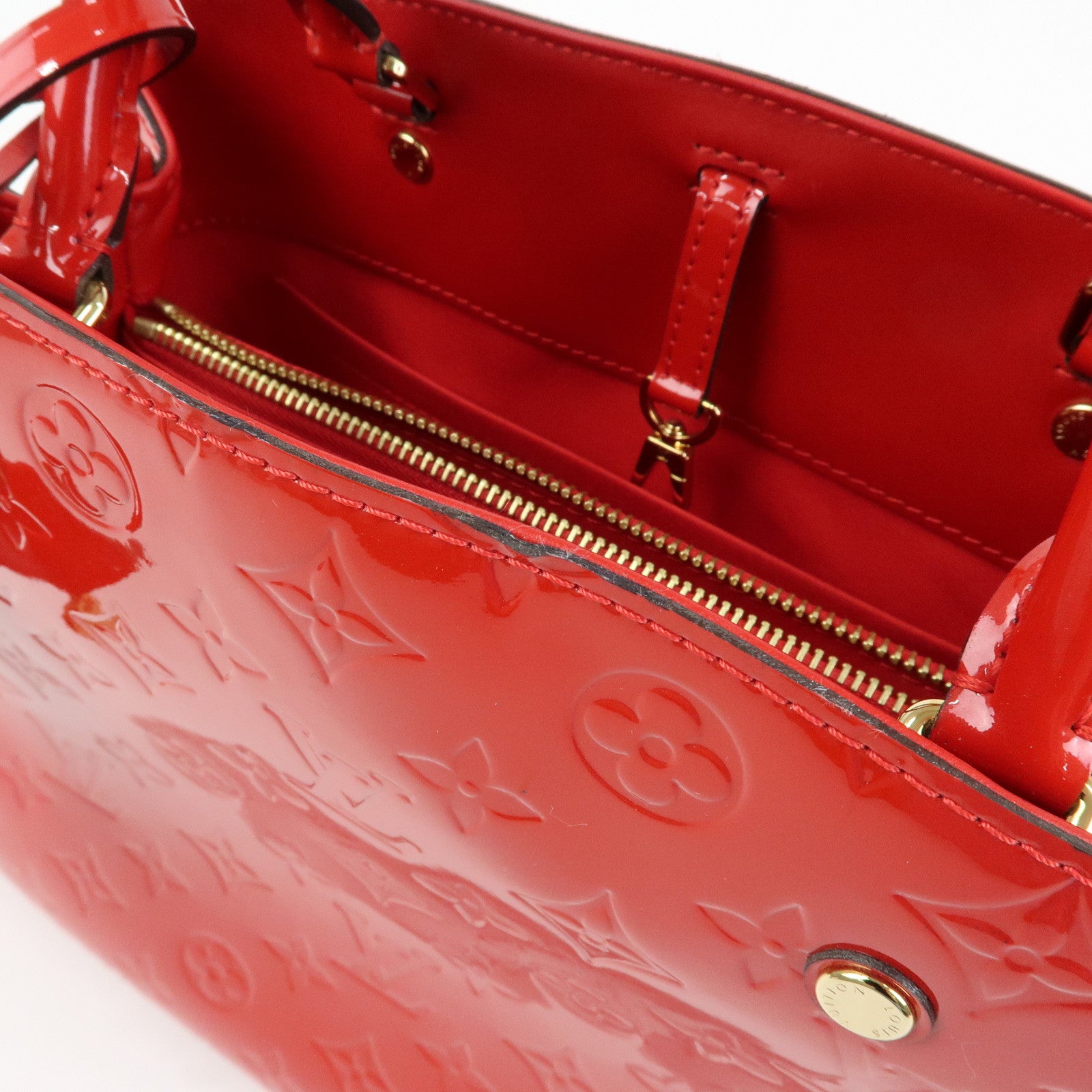 Louis Vuitton Monogram Vernis Montaigne MM 2Way Bag Cerise M50167