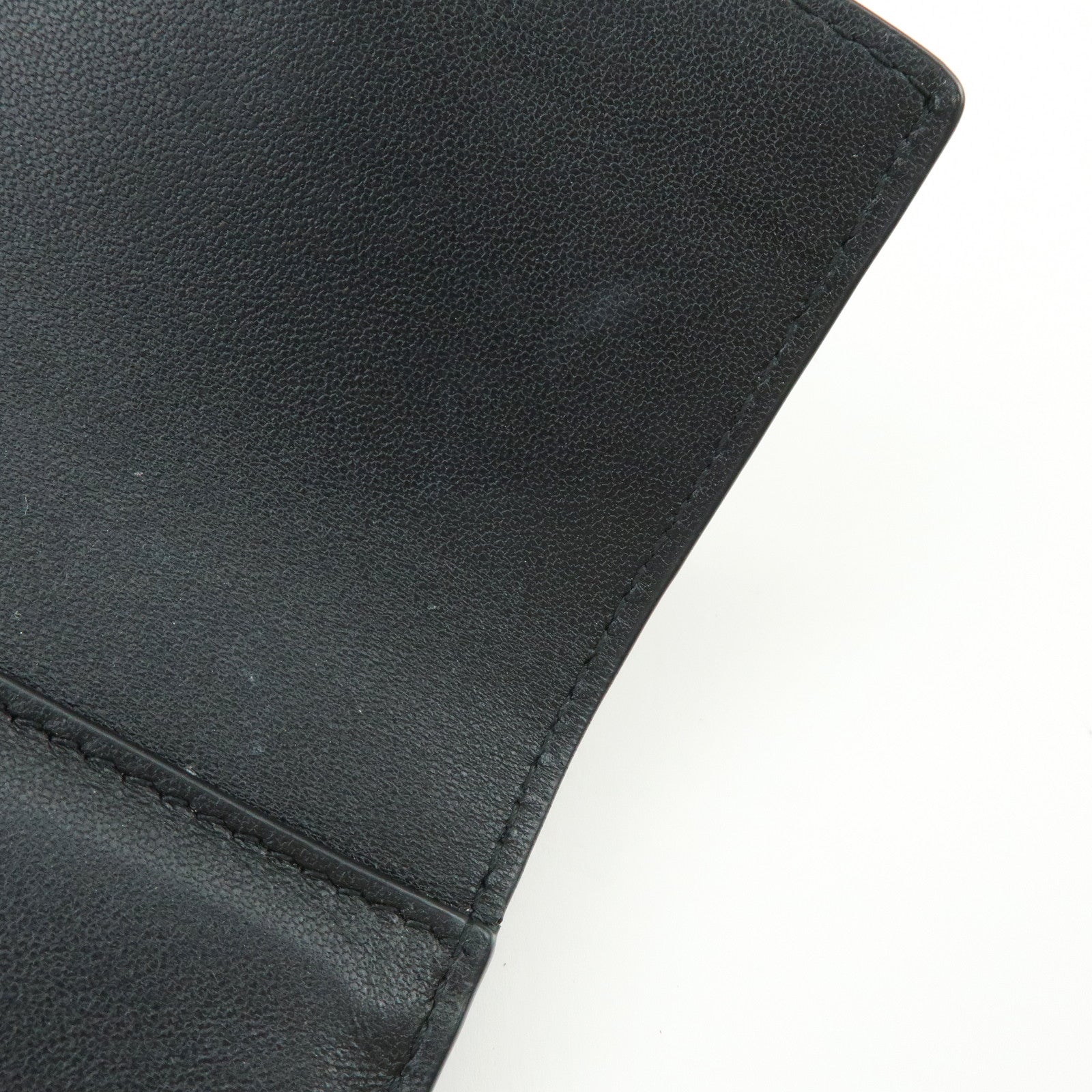 Christian Dior Cannage Leather Bi-fold Compact Wallet Black